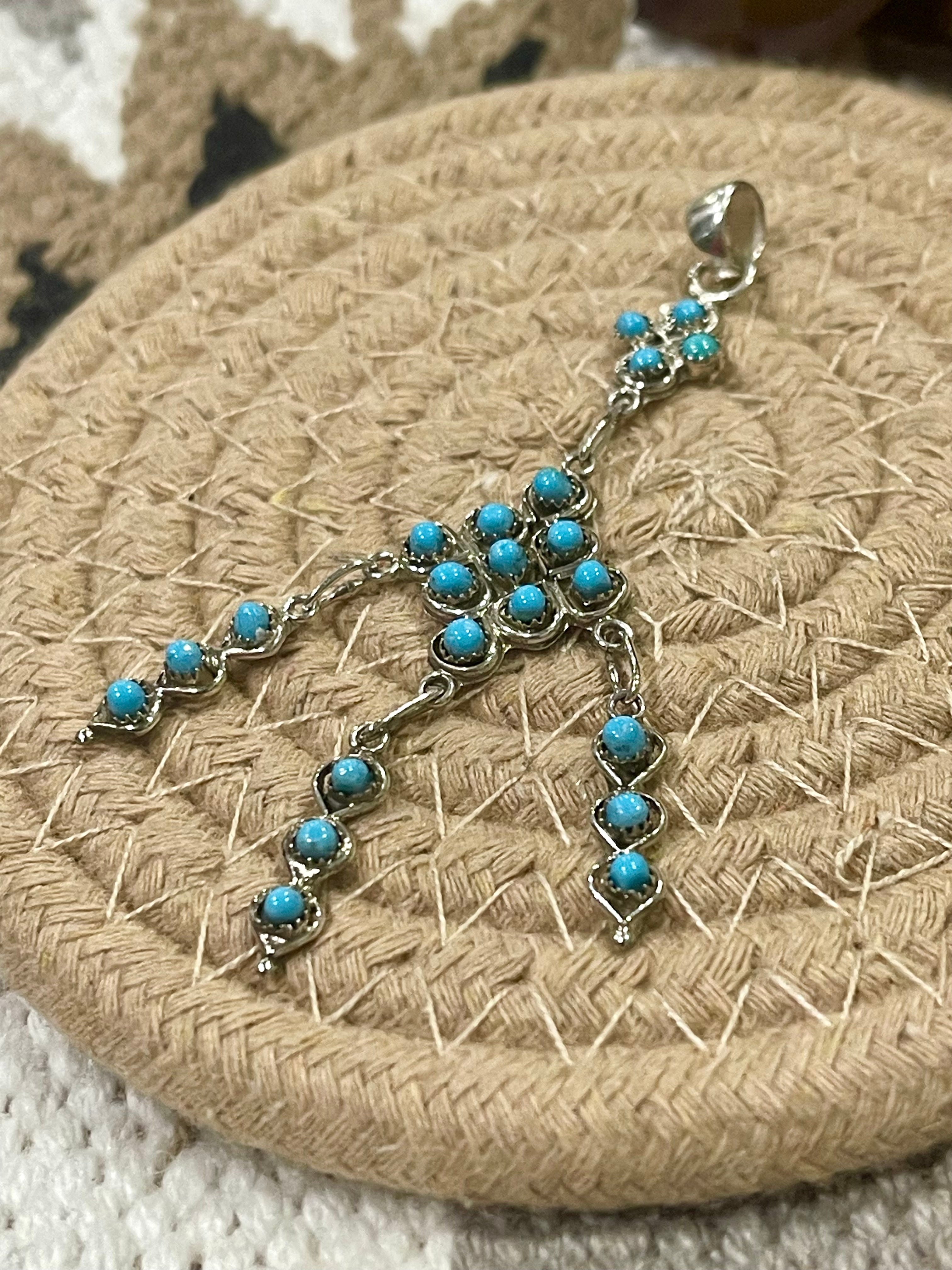 Navajo Turquoise & Sterling Silver Pendant