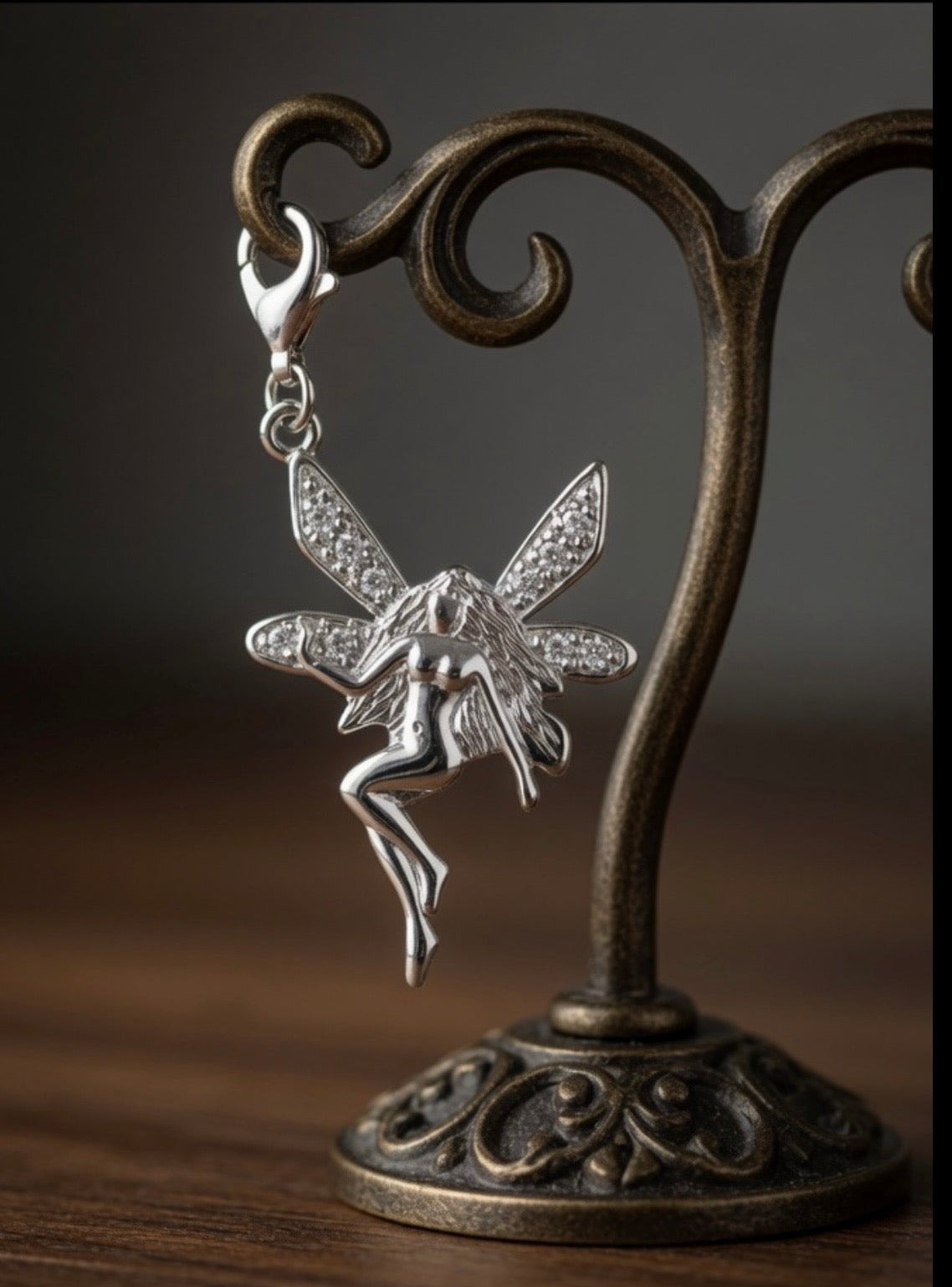 Sterling Silver & CZ Fairy Charm