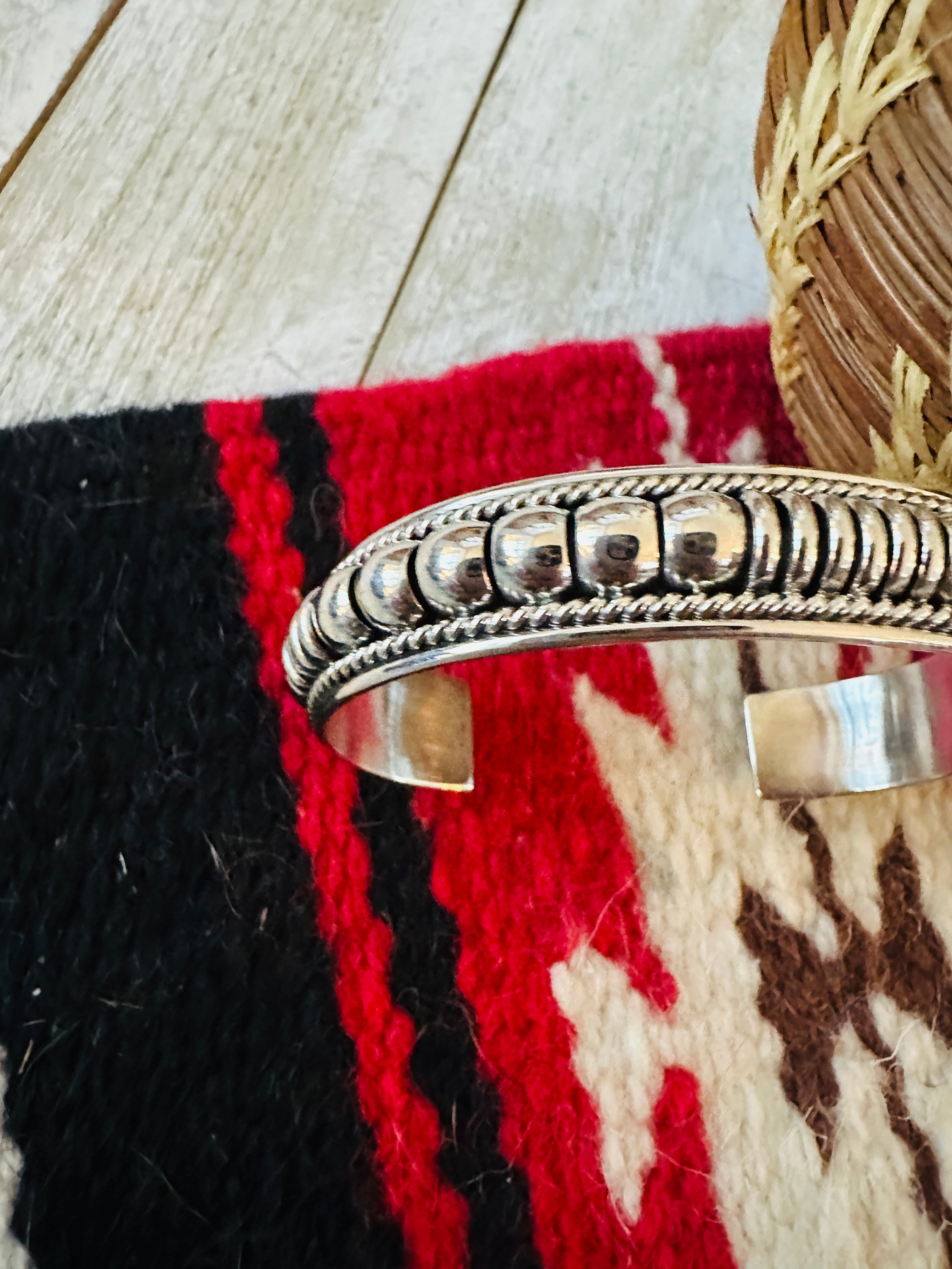 Handcrafted Rolled Sterling Silver Cuff Bracelet