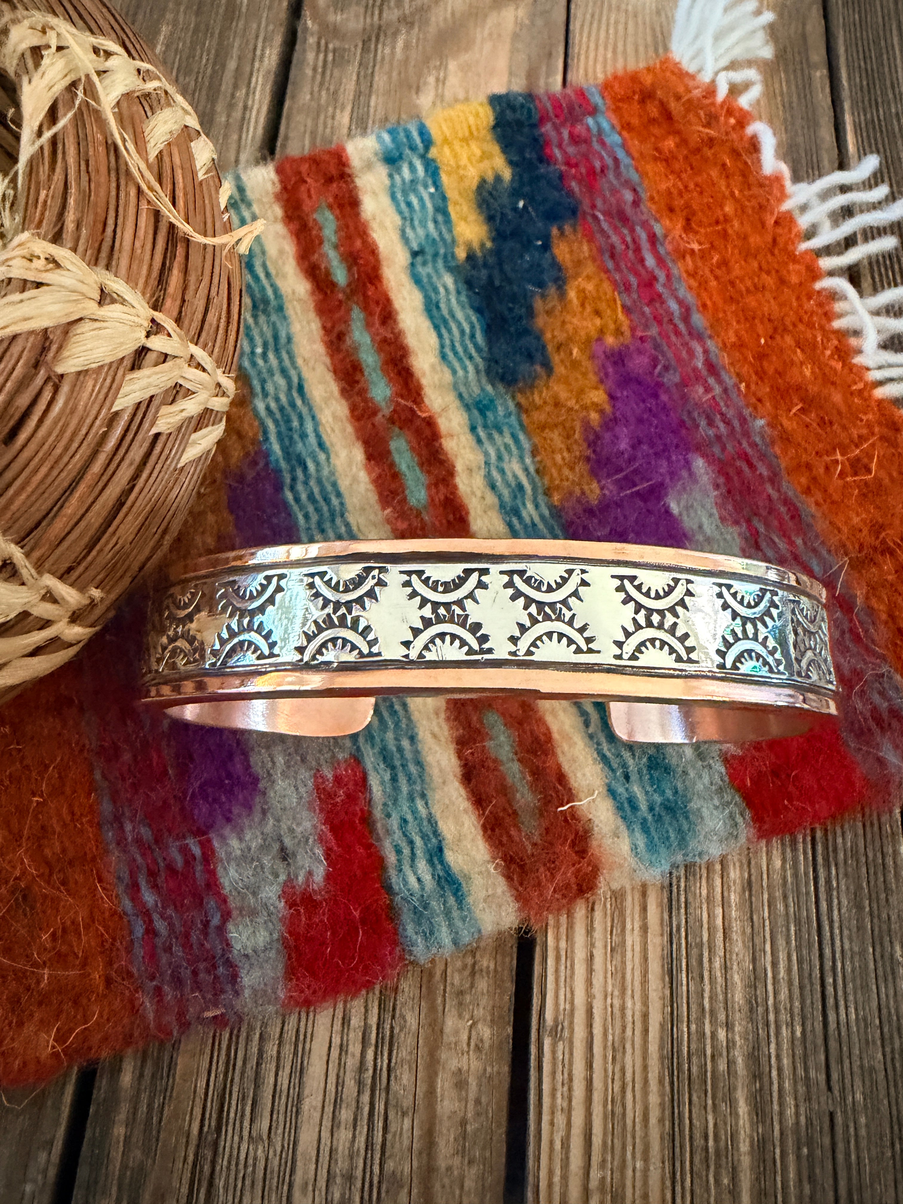 Handcrafted Copper & Sterling Silver Cuff Bracelet