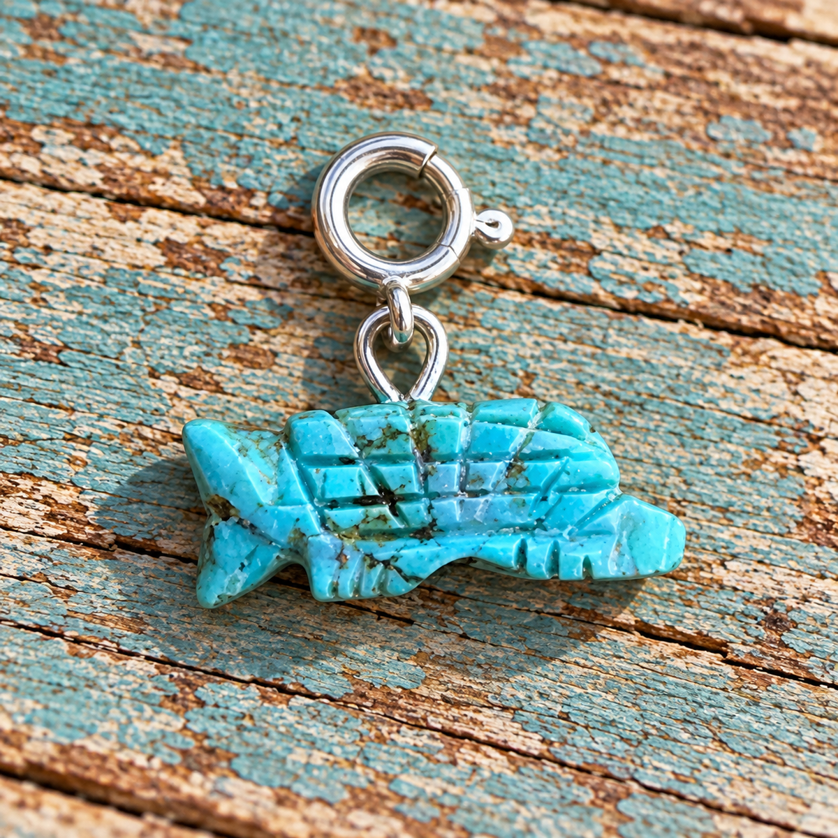 Handcrafted Turquoise Armadillo Charm