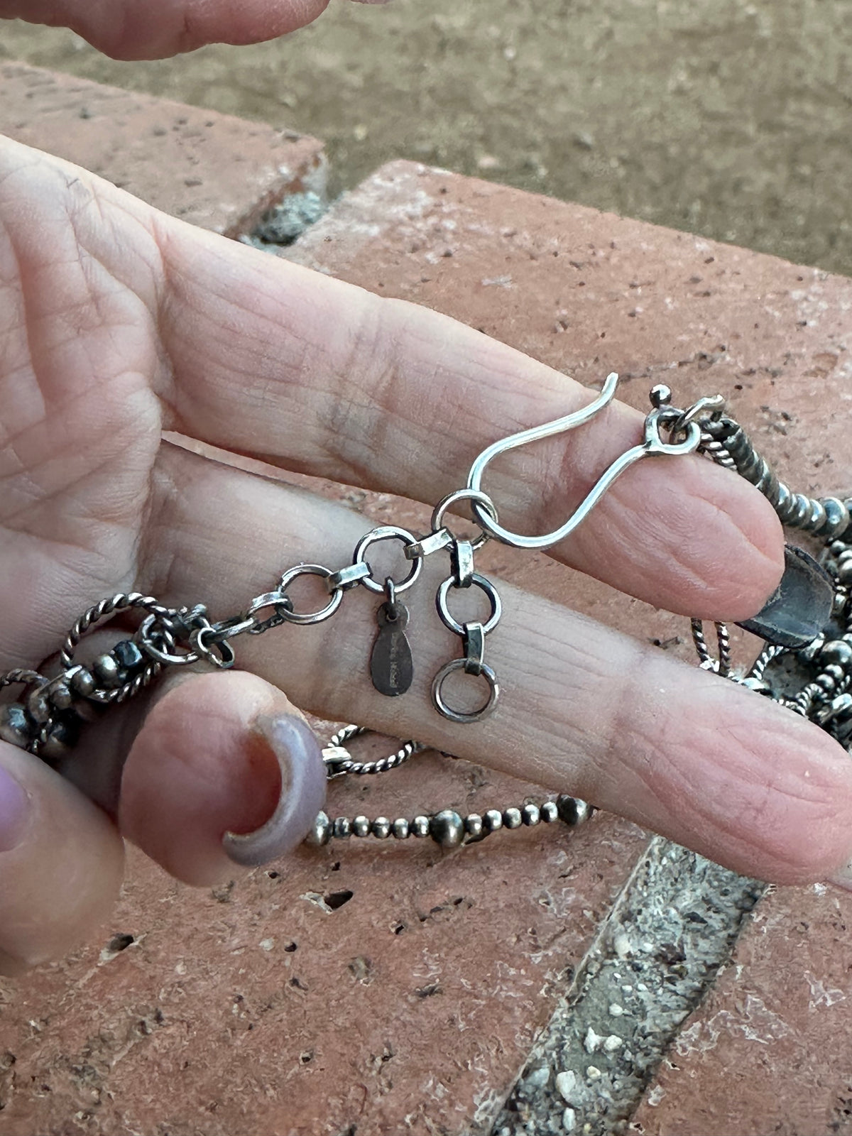 SILVER CITY MINI Handmade Sterling Silver 3 Strand Necklace