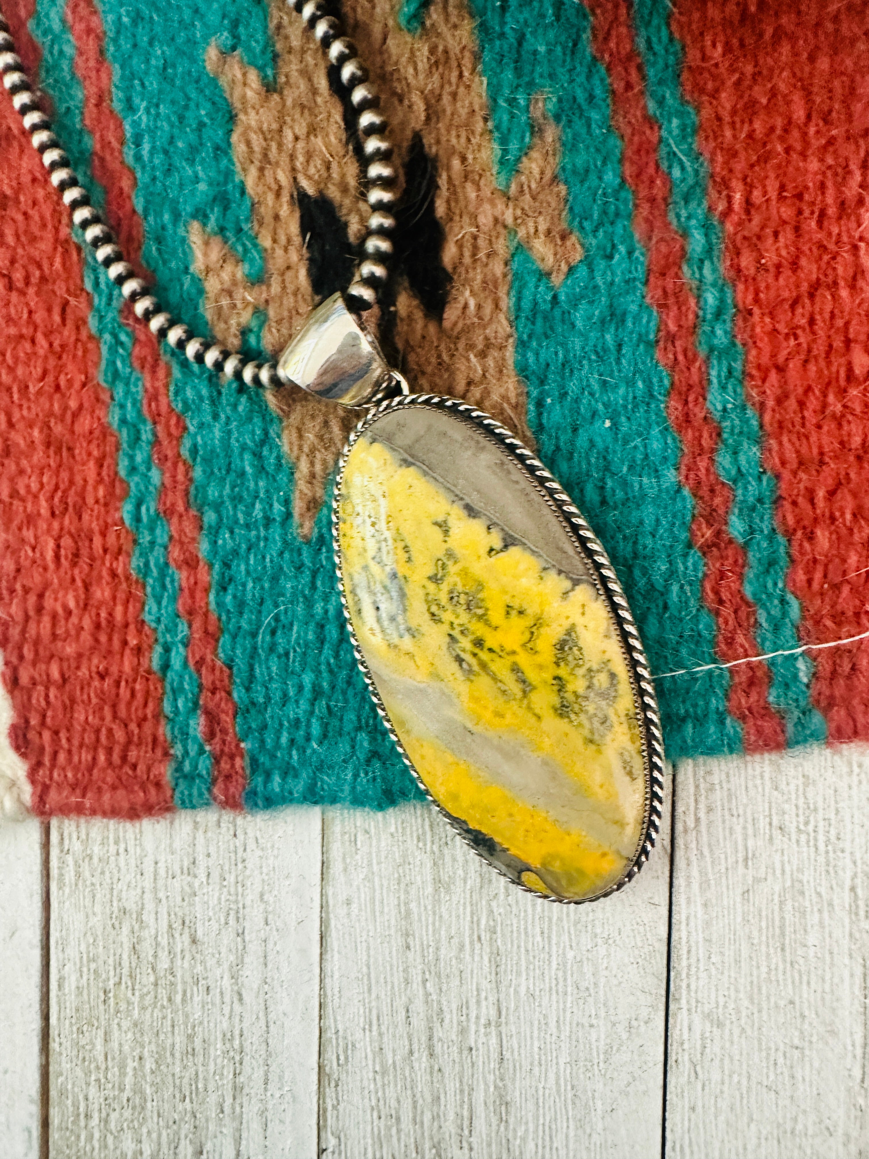 Navajo Sterling Silver & Bumblebee Pendant