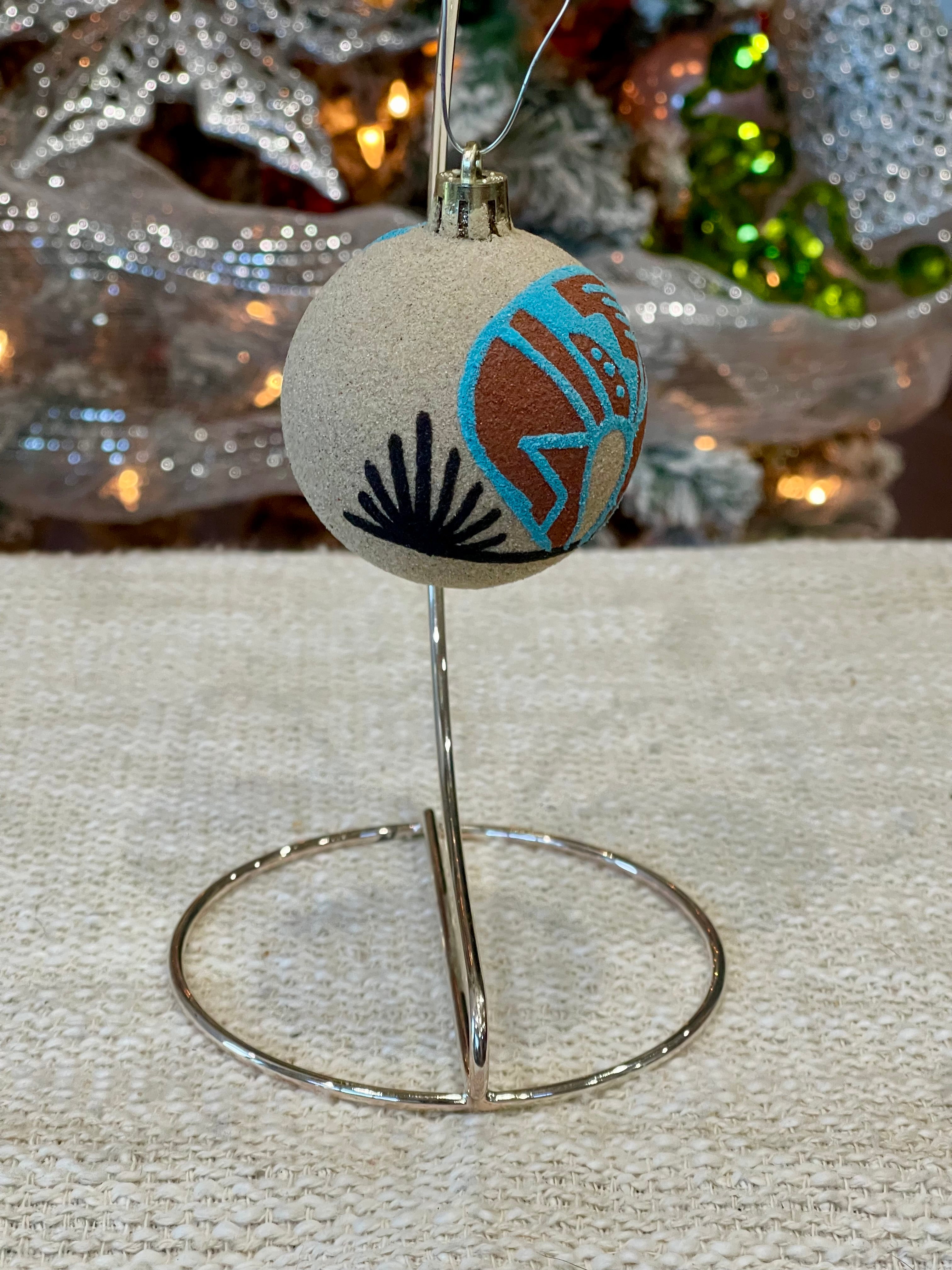 Handcrafted Ceramic Sand Painted Ornament