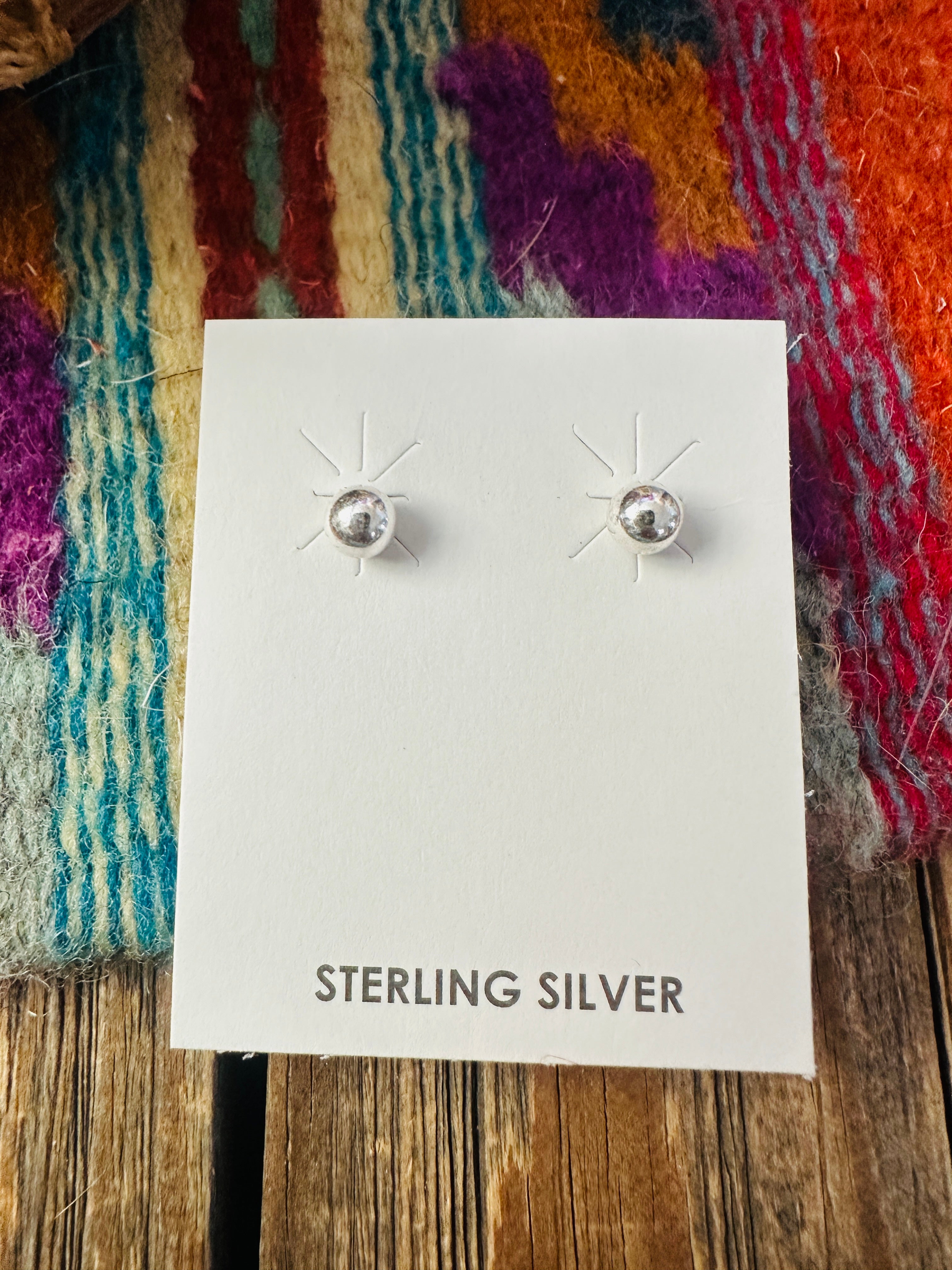 Handcrafted 5mm Sterling Silver Pearl Stud Earrings