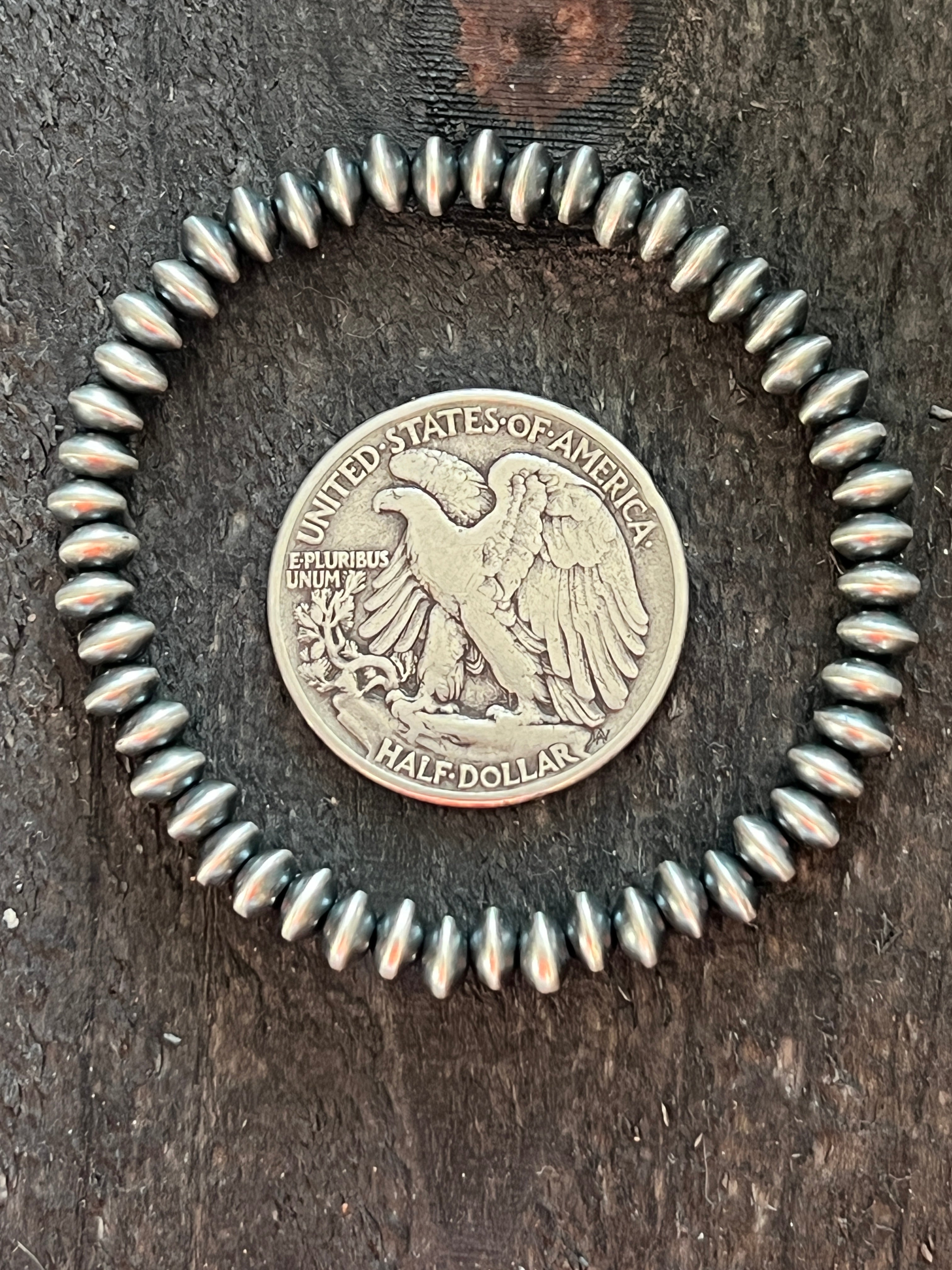 Vinita Cowboy Handmade Sterling Silver 5.5mm Stretch Bracelet