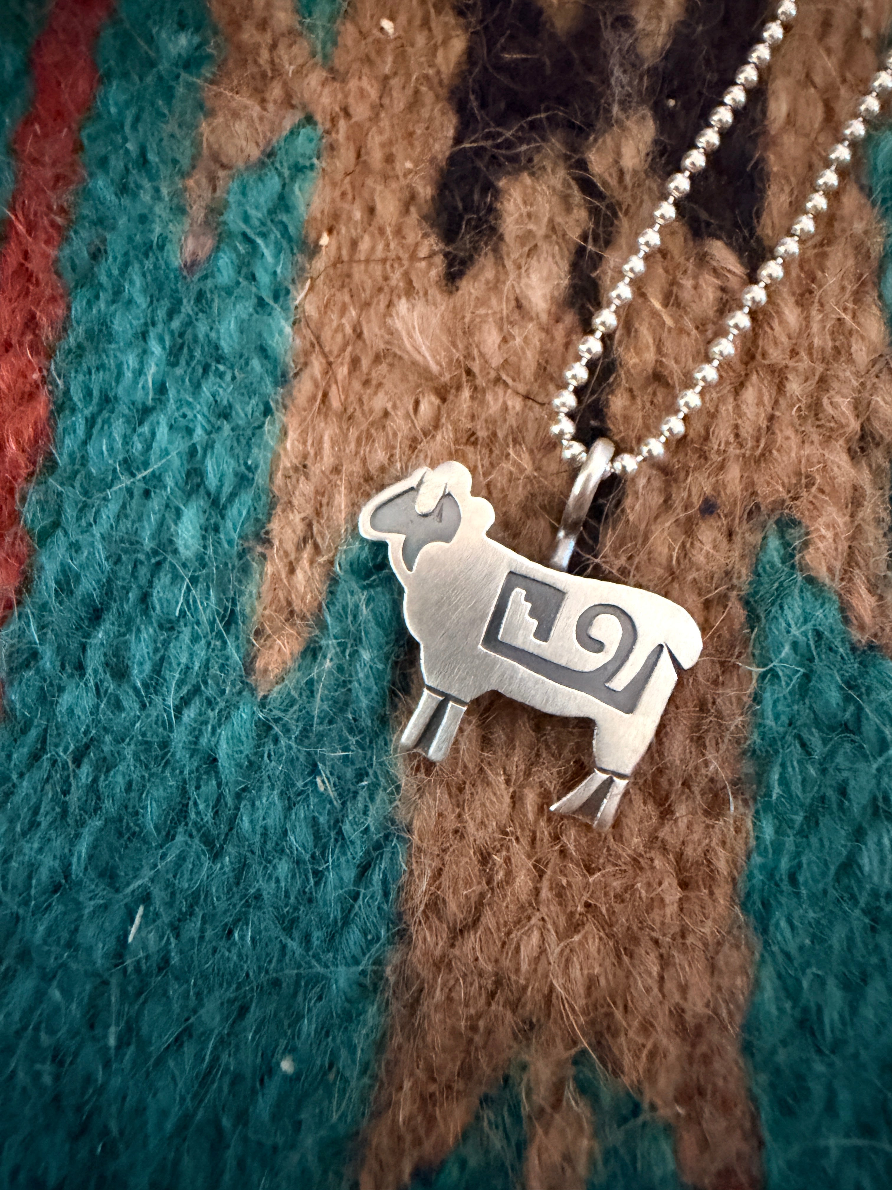 Handcrafted Sterling Silver Sheep Pendant