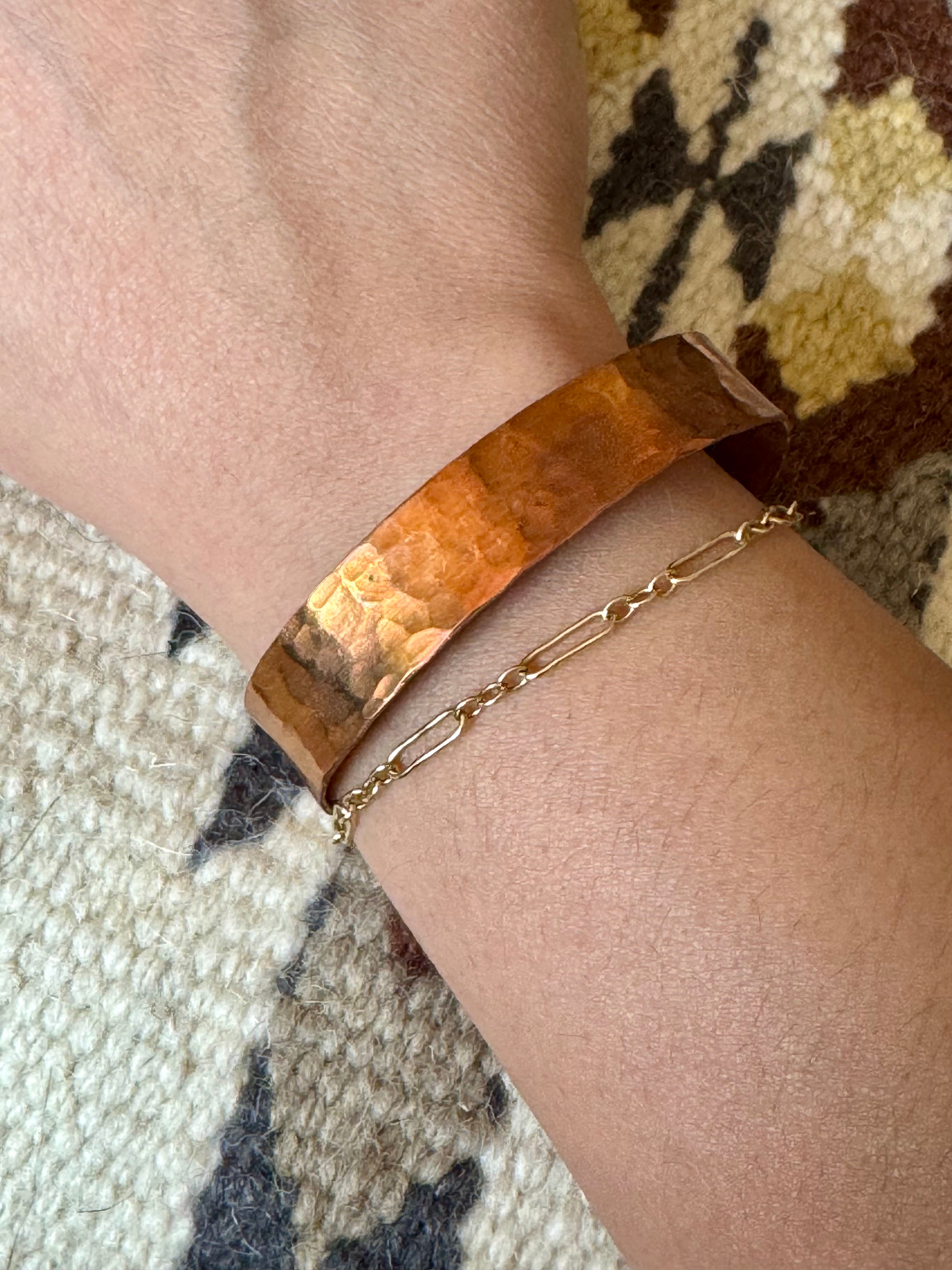 Vintage Handmade Copper Cuff Bracelet