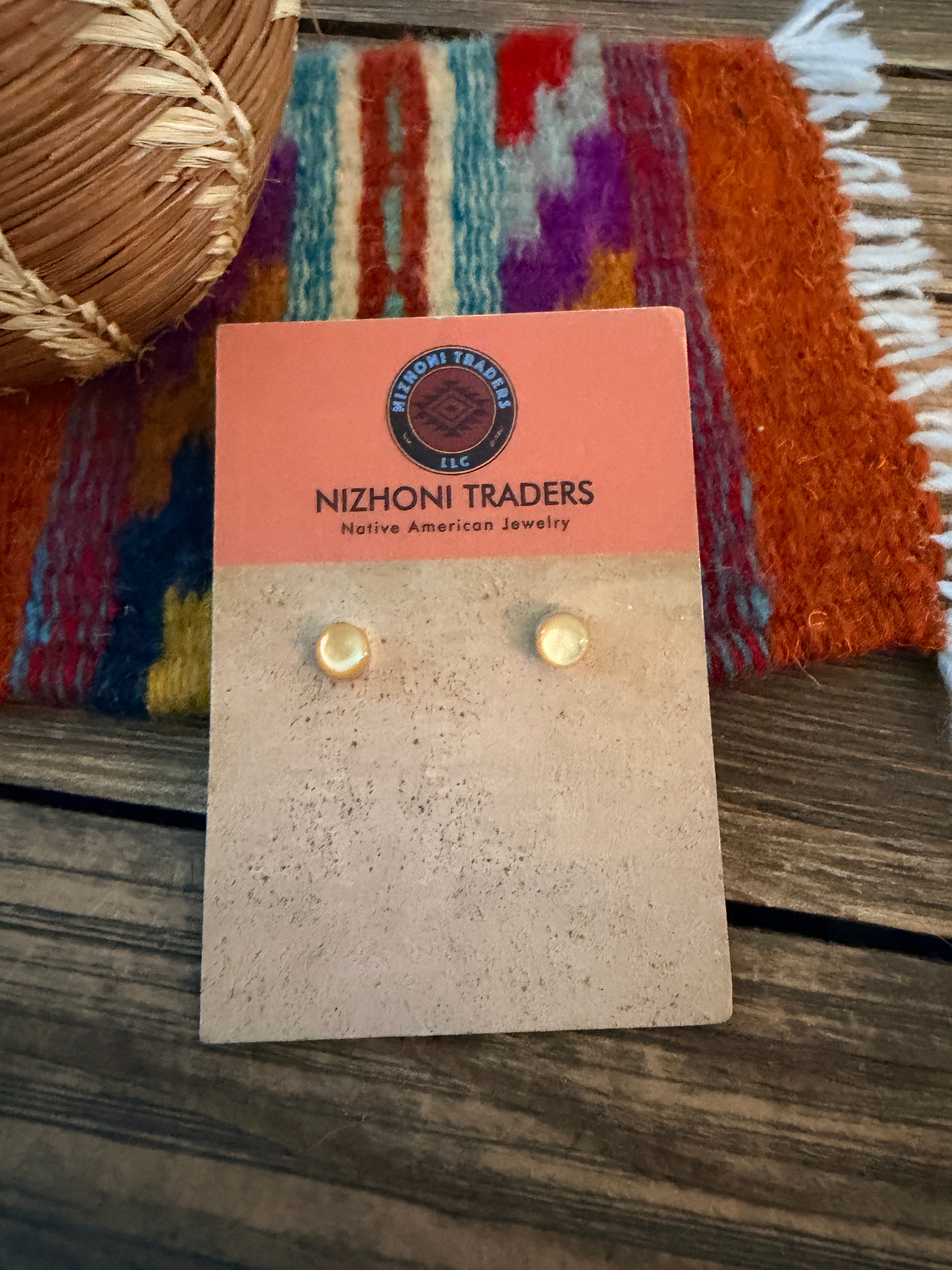 Handcrafted Sterling Silver and Mother of Pearl Stud Earrings