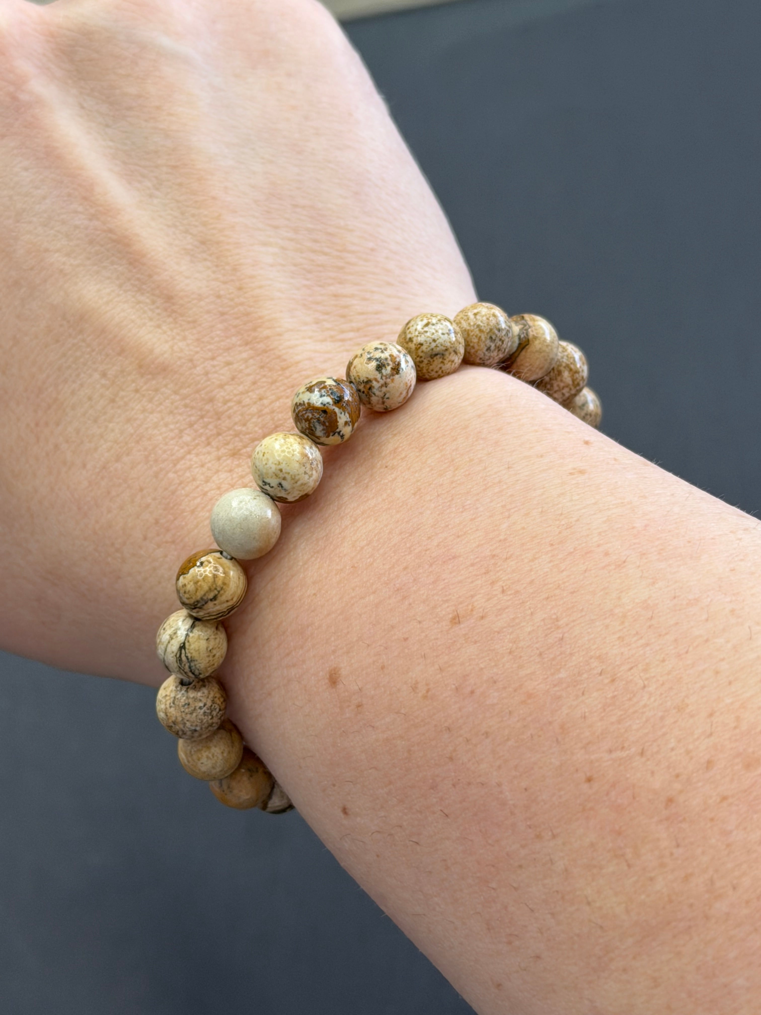 Picture Jasper 8mm Stretch Bracelet