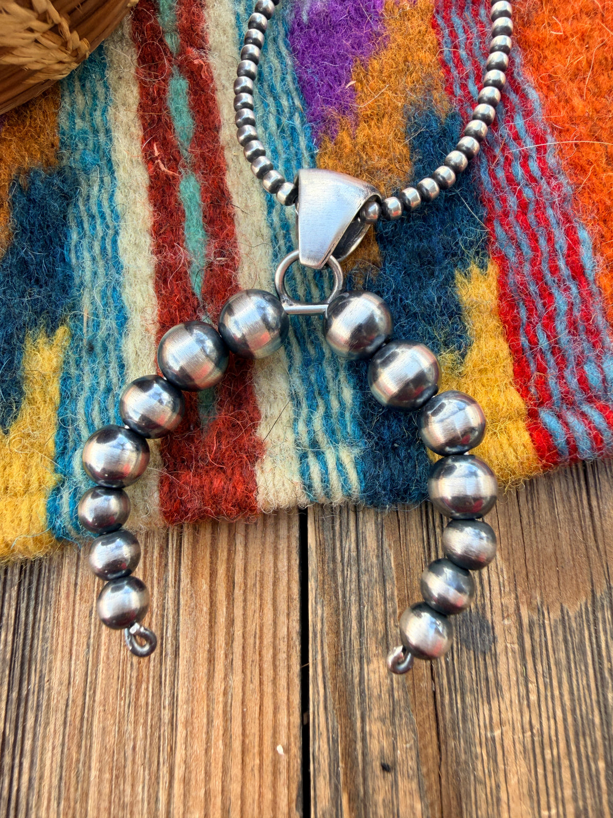 Handcrafted Sterling Silver Pearl Beaded Naja Pendant