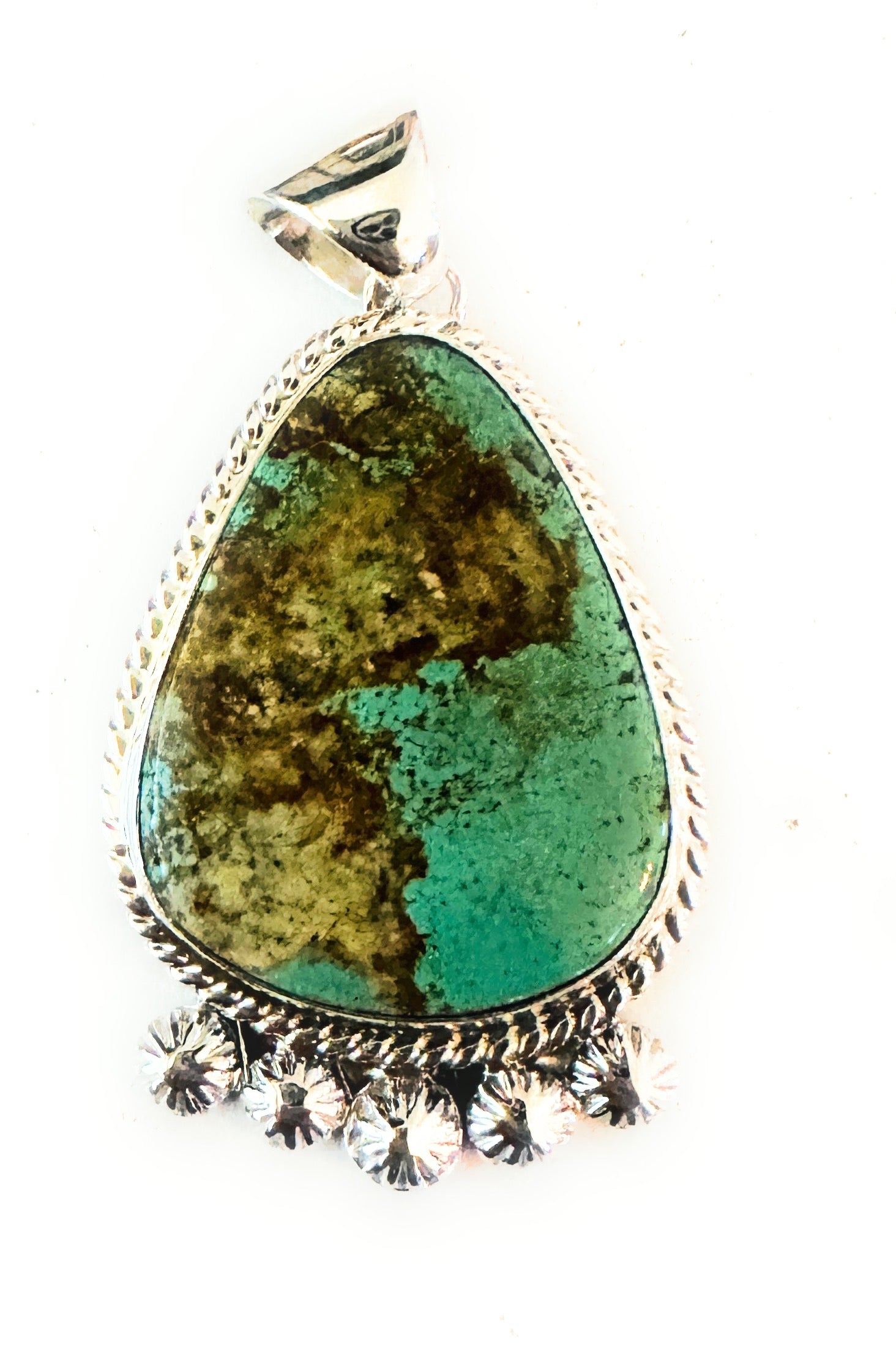 Navajo Royston Turquoise & Sterling Silver Pendant