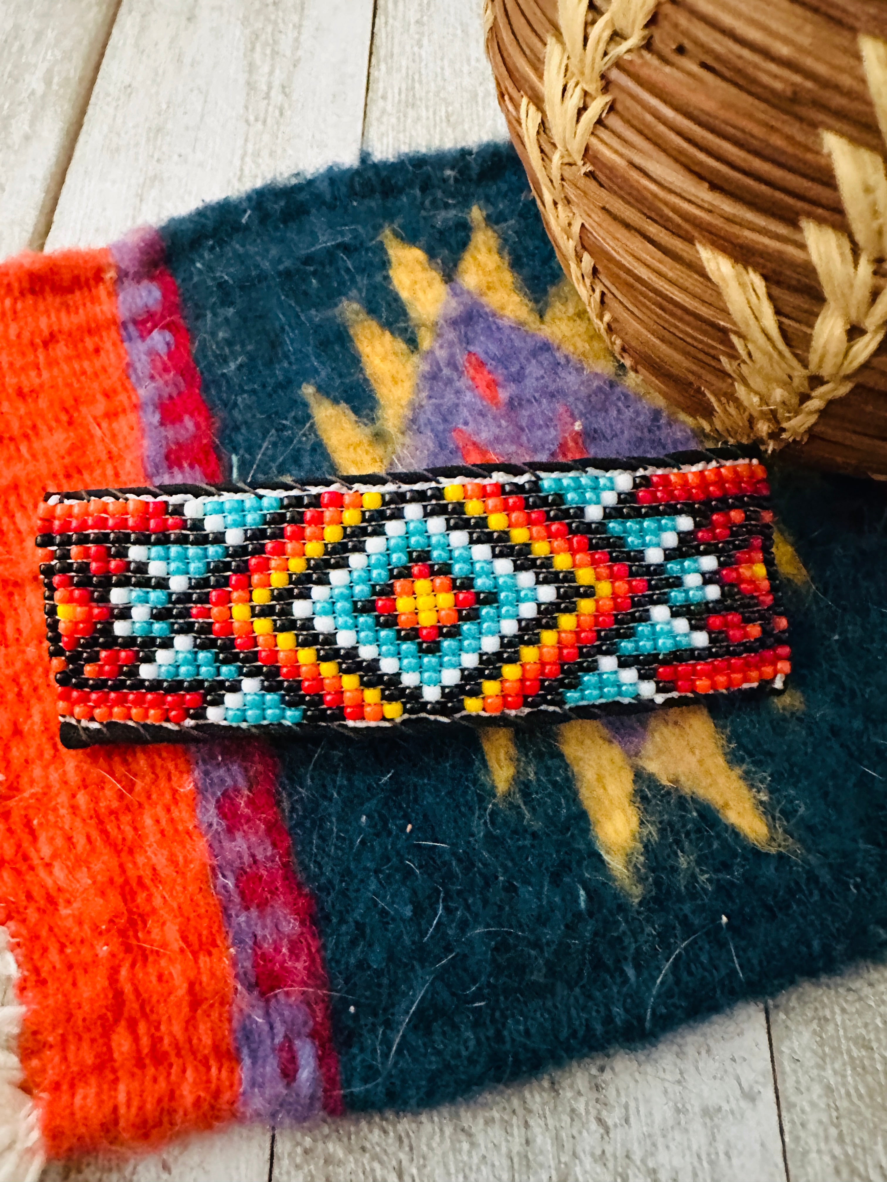 Navajo Handmade Beaded Barrette