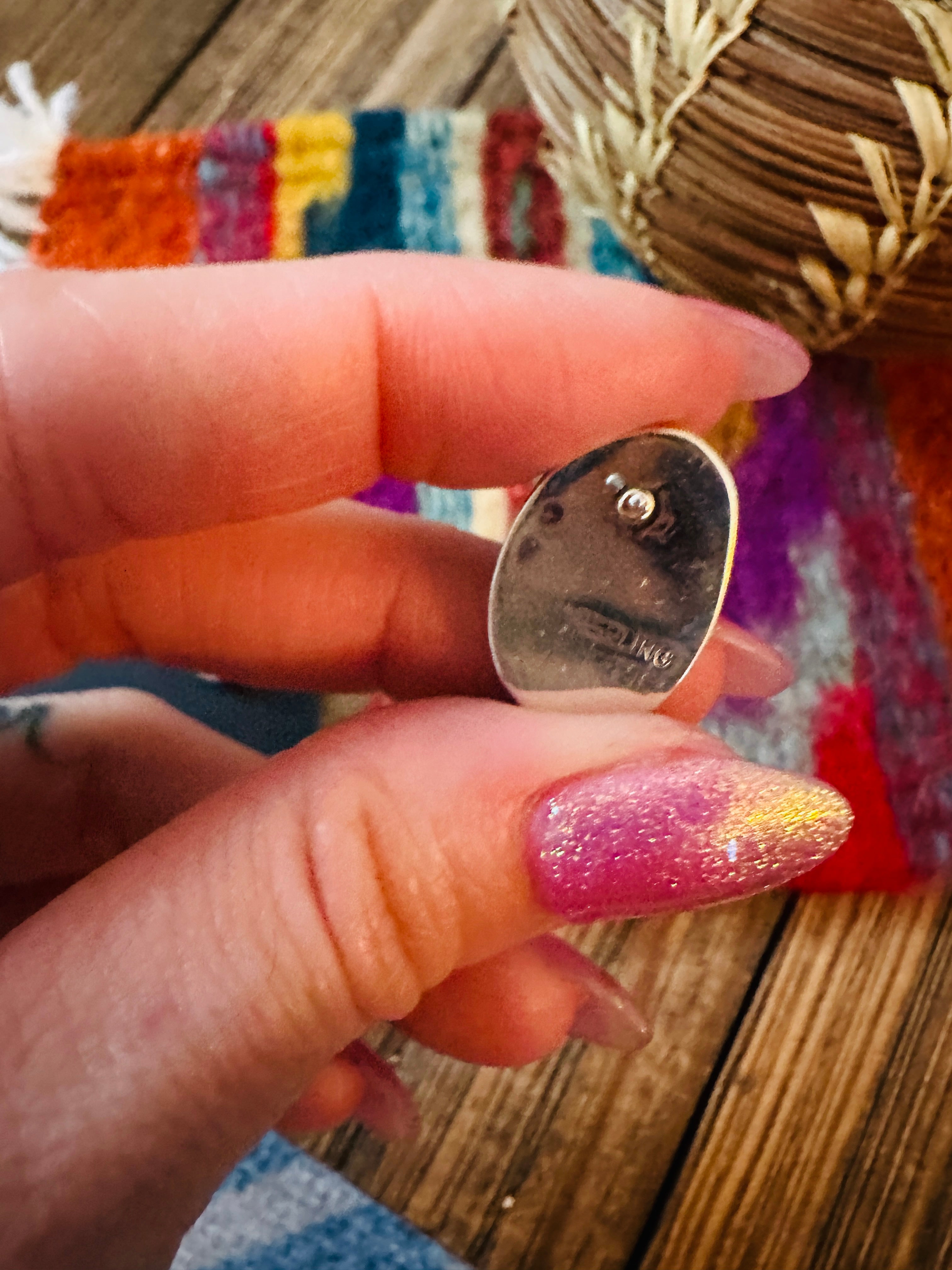 Handcrafted Turquoise & Sterling Silver Post Earrings