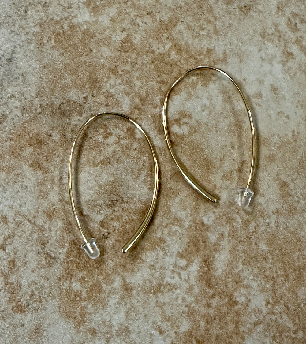 14k Gold Threader Hoop Earrings