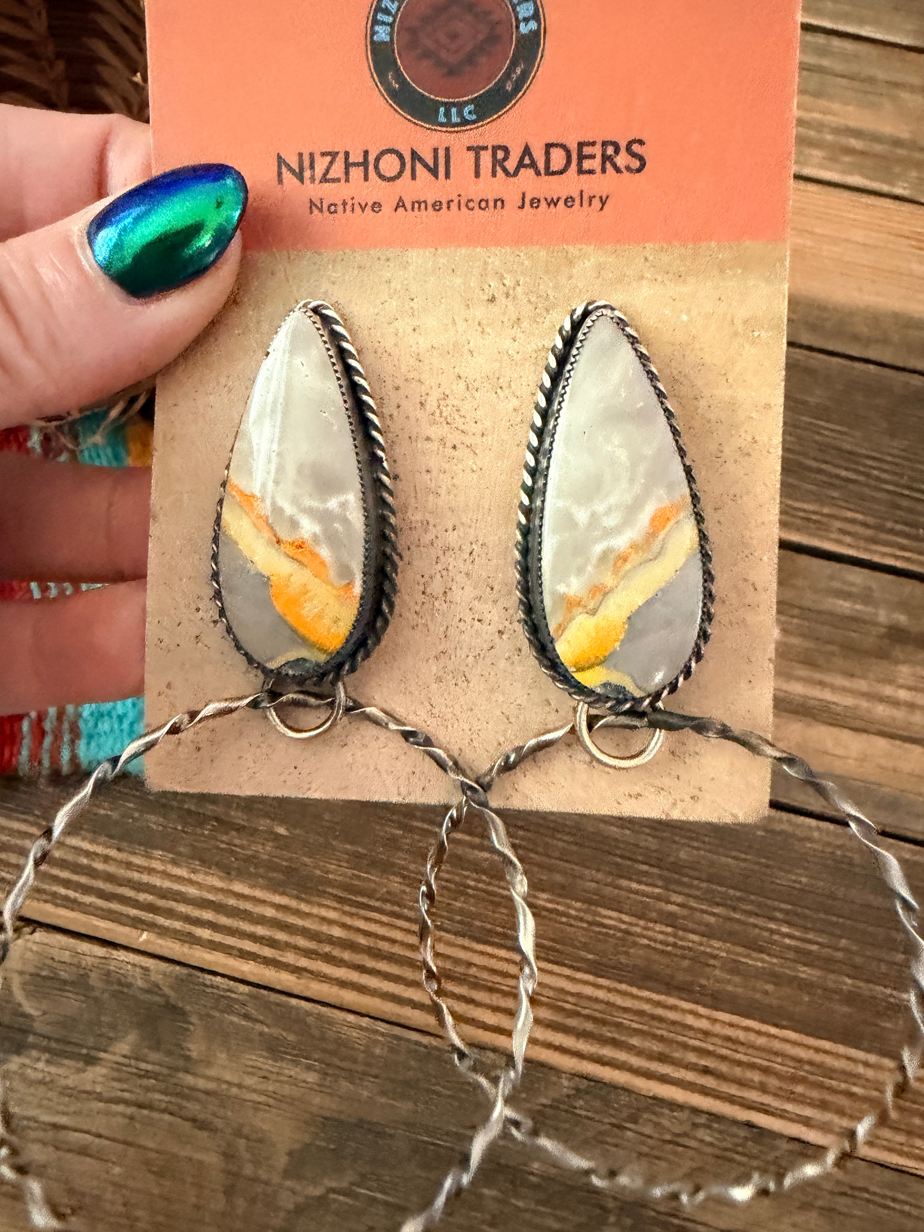 Handcrafted Bumblebee & Sterling Silver Hoop Earrings
