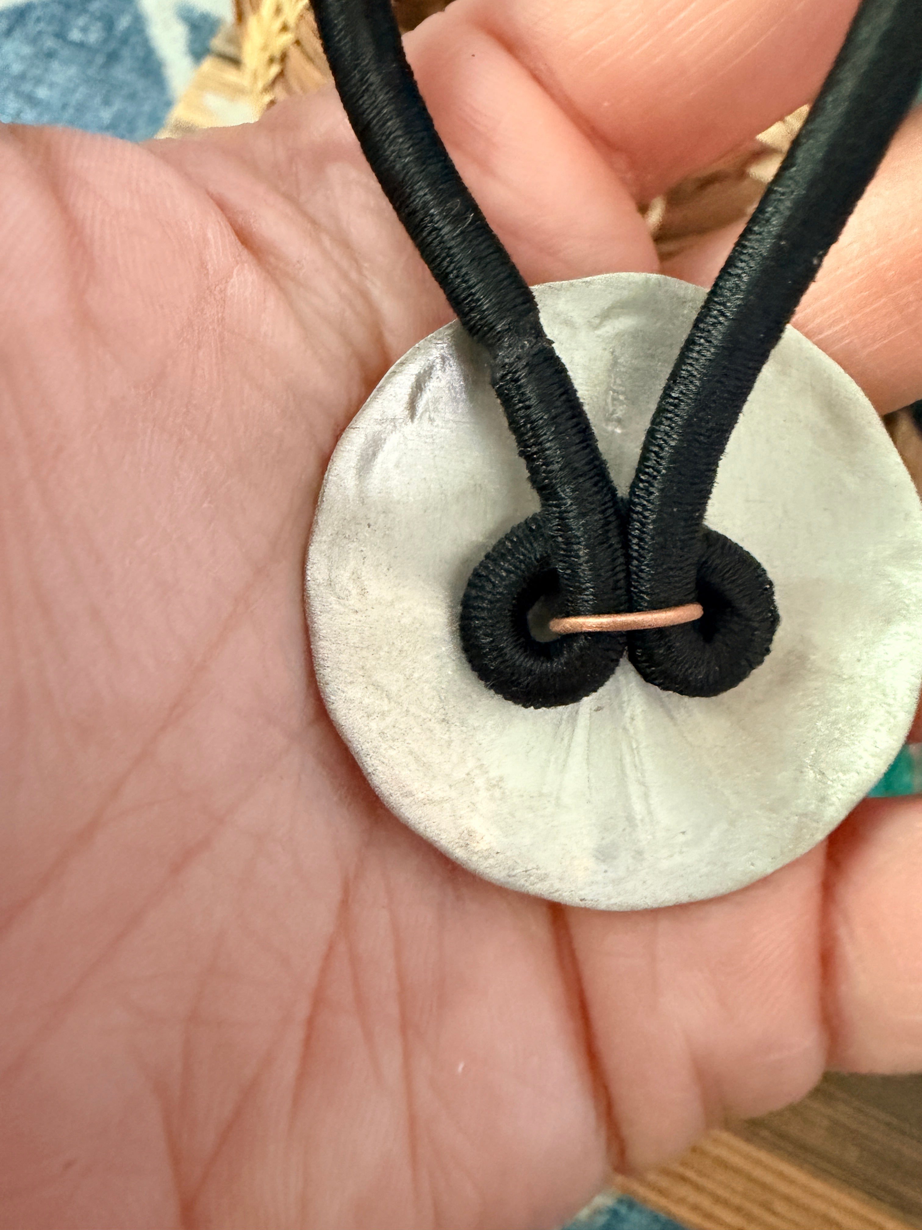 Handcrafted Turquoise & Sterling Silver Concho Hair Tie Charm