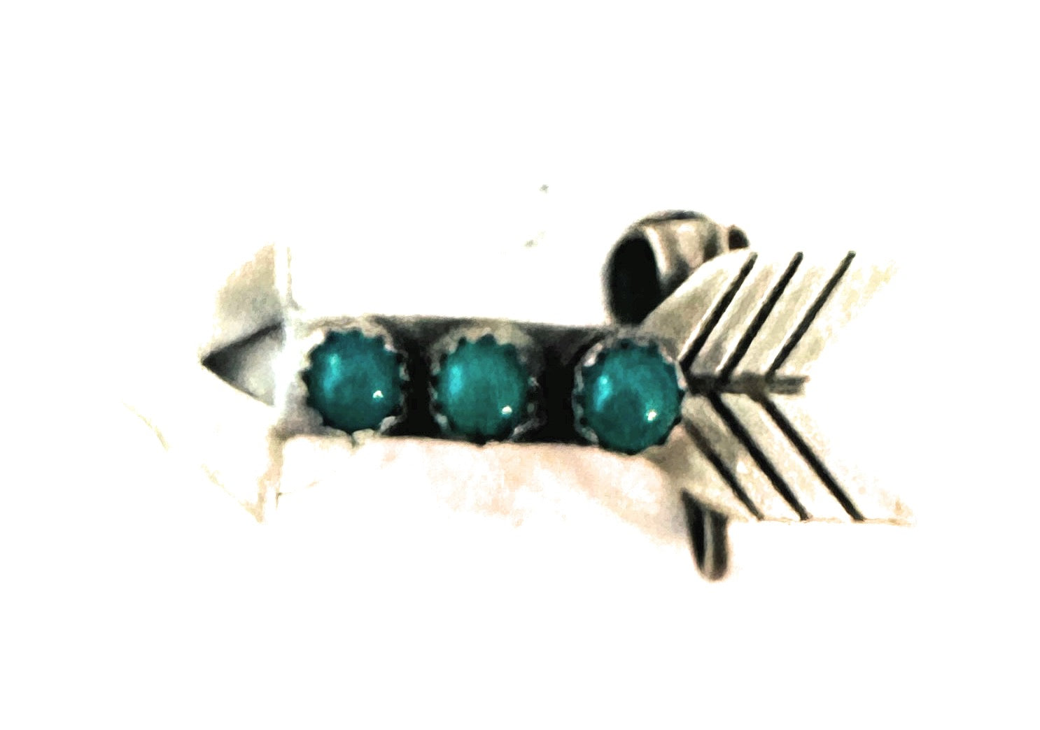 Navajo Turquoise & Sterling Silver Arrow Earring