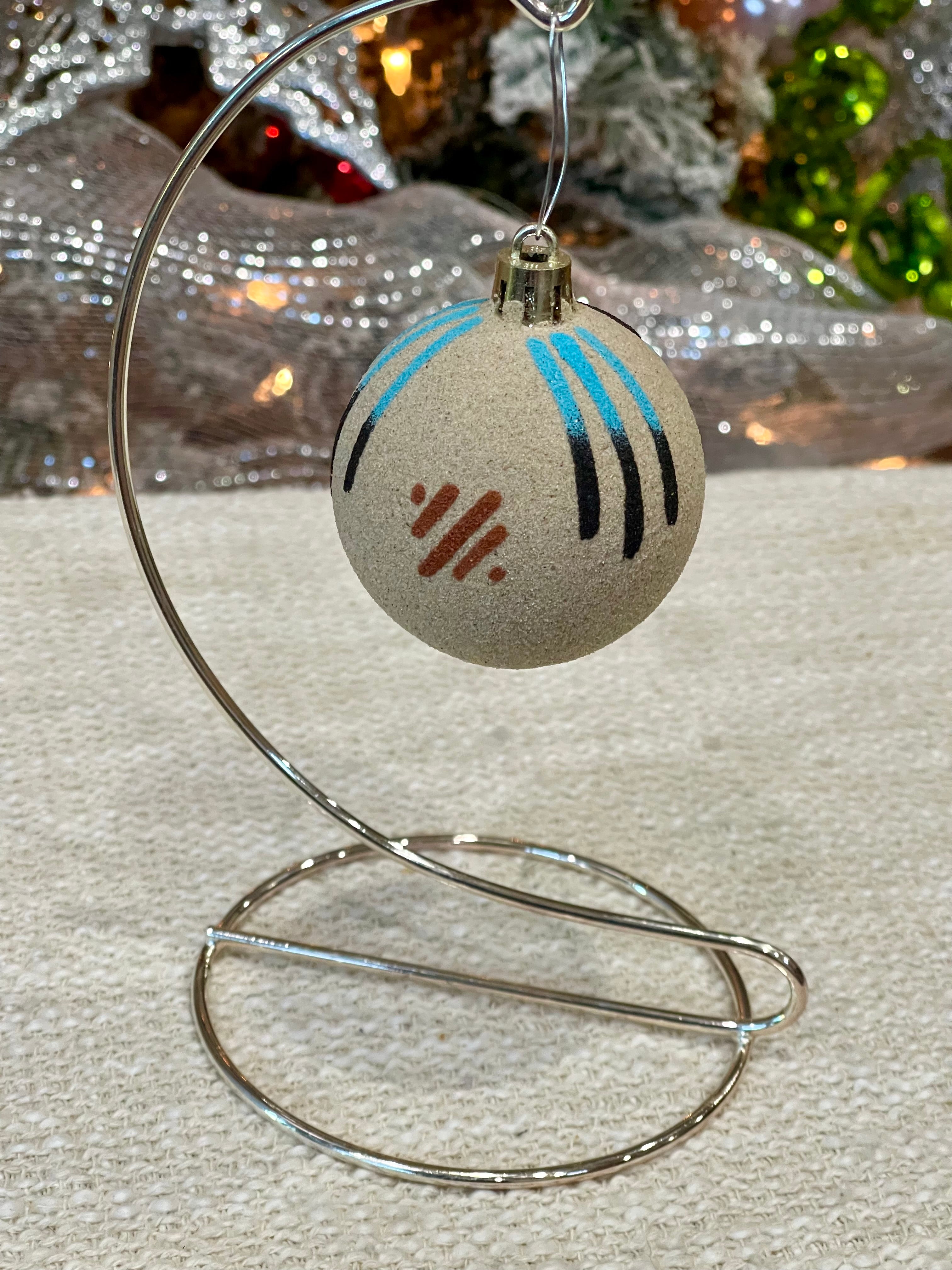 Handcrafted Ceramic Sand Painted Ornament