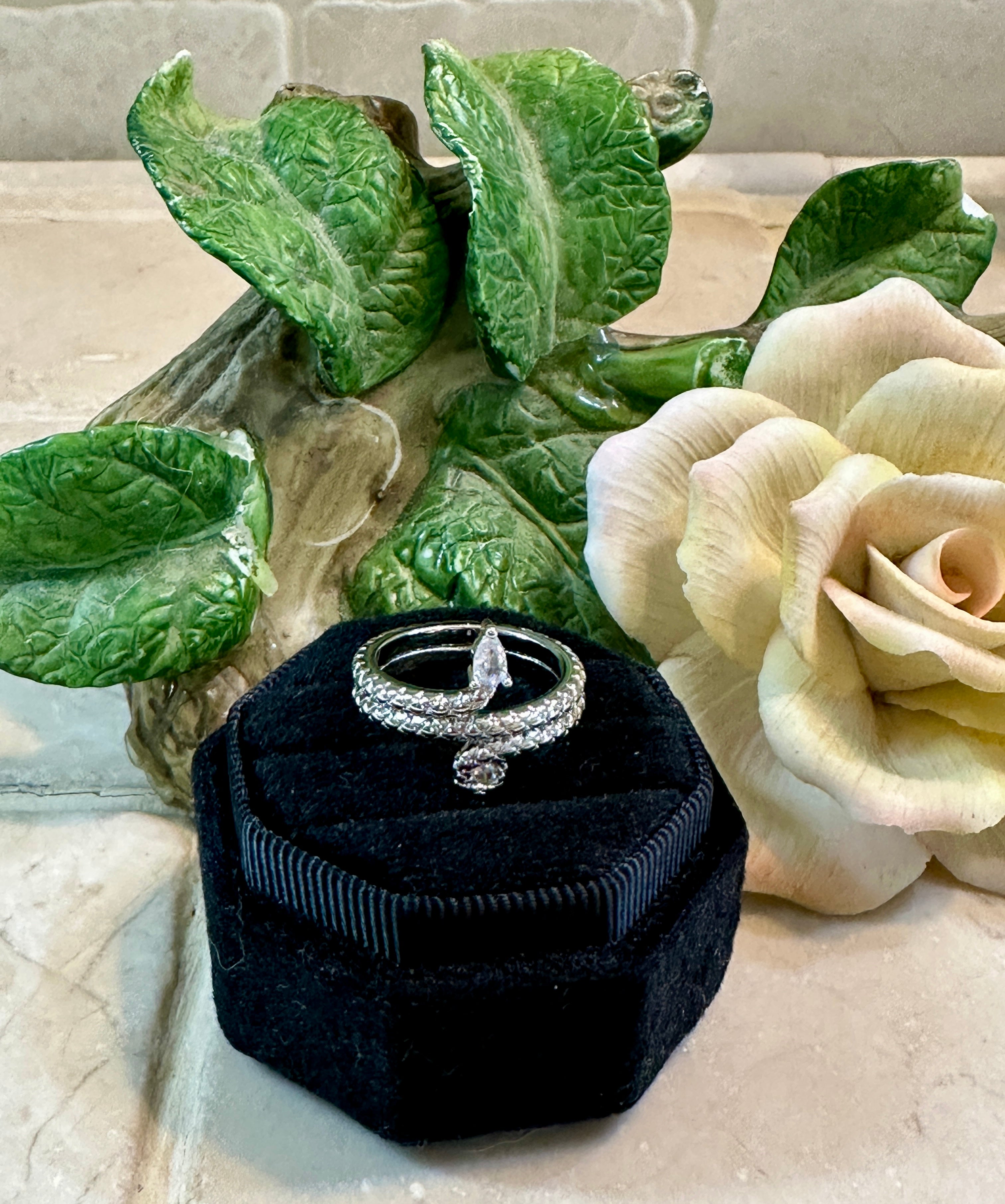 Waverly CZ Snake Ring