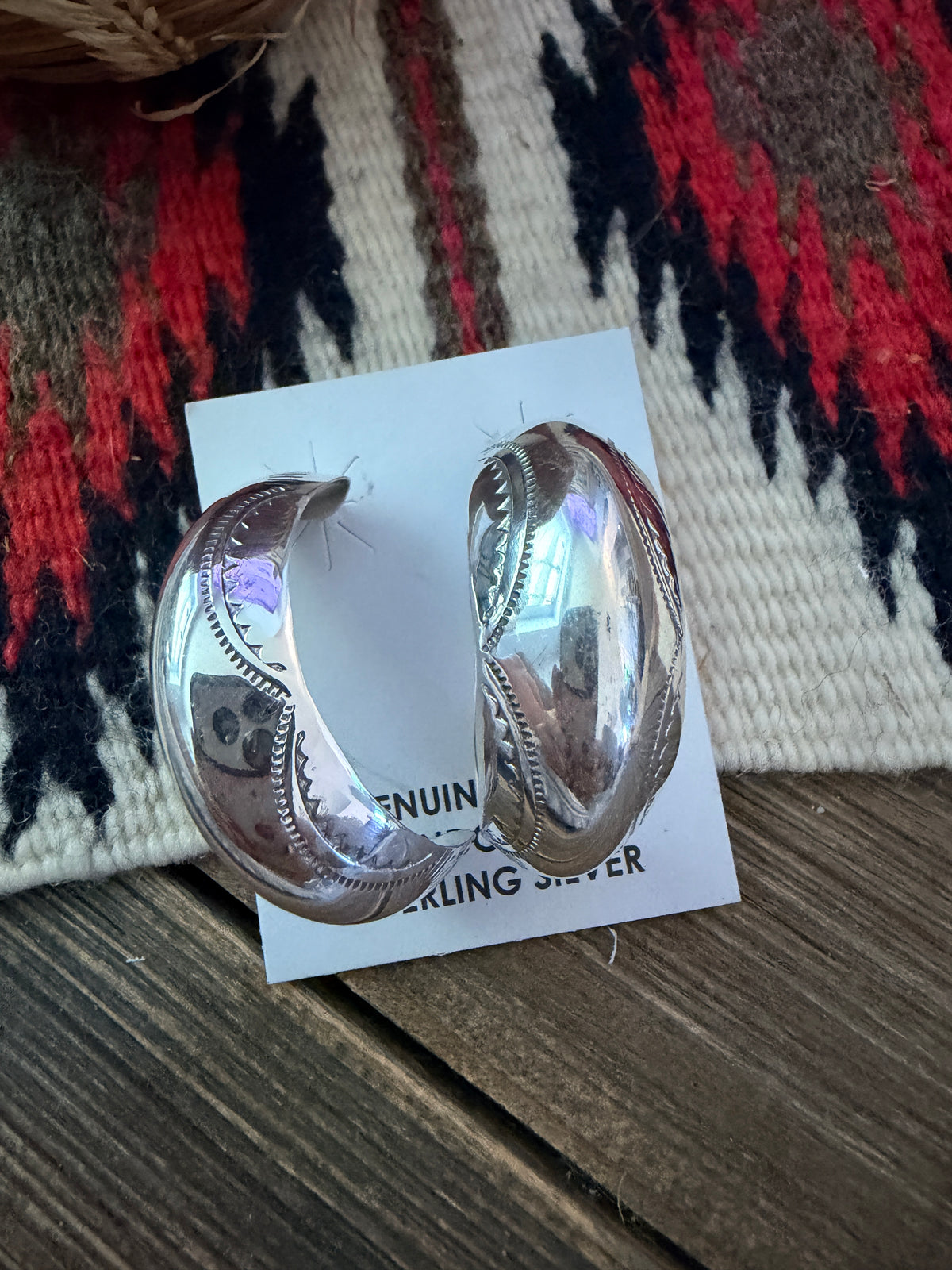 Handcrafted Sterling Silver Hoop Earrings