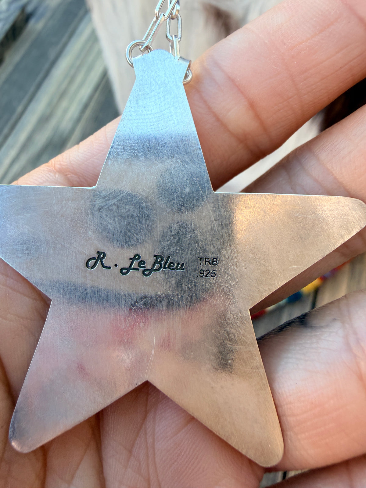 Handmade Sterling Silver & Turquoise Star Necklace