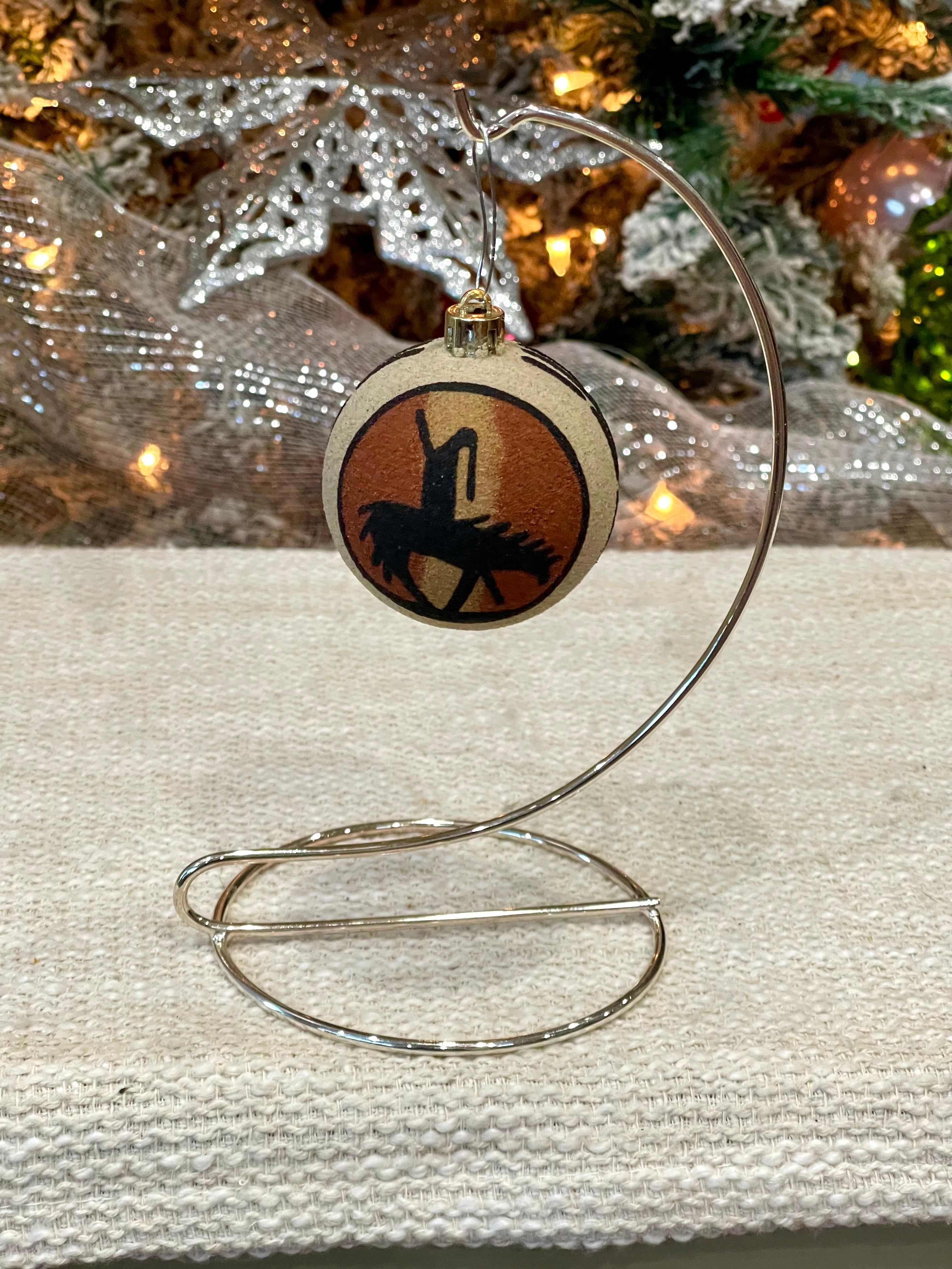 Handcrafted Ceramic Sand Painted Ornament