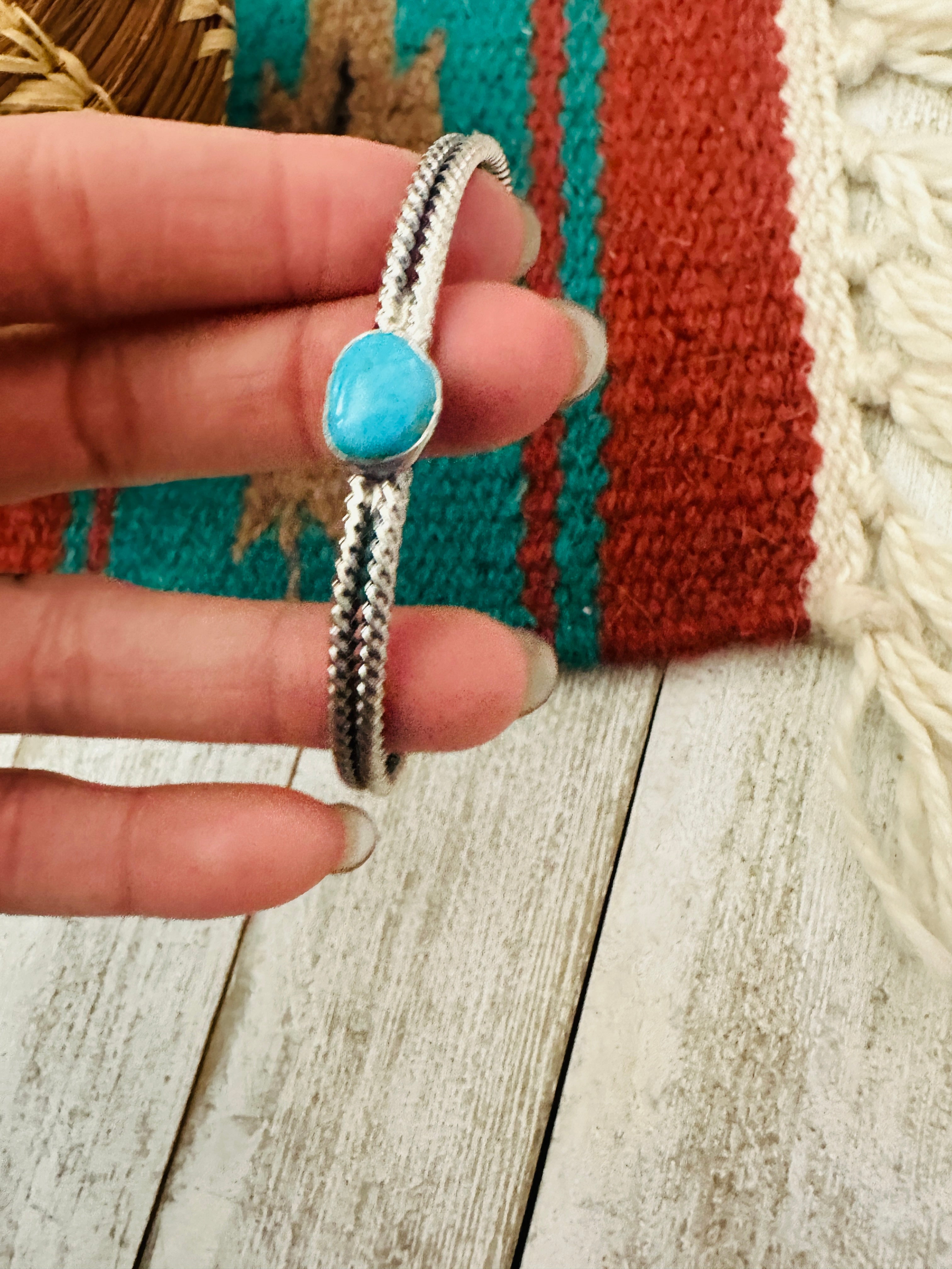 Navajo Turquoise & Sterling Silver Cuff Bracelet