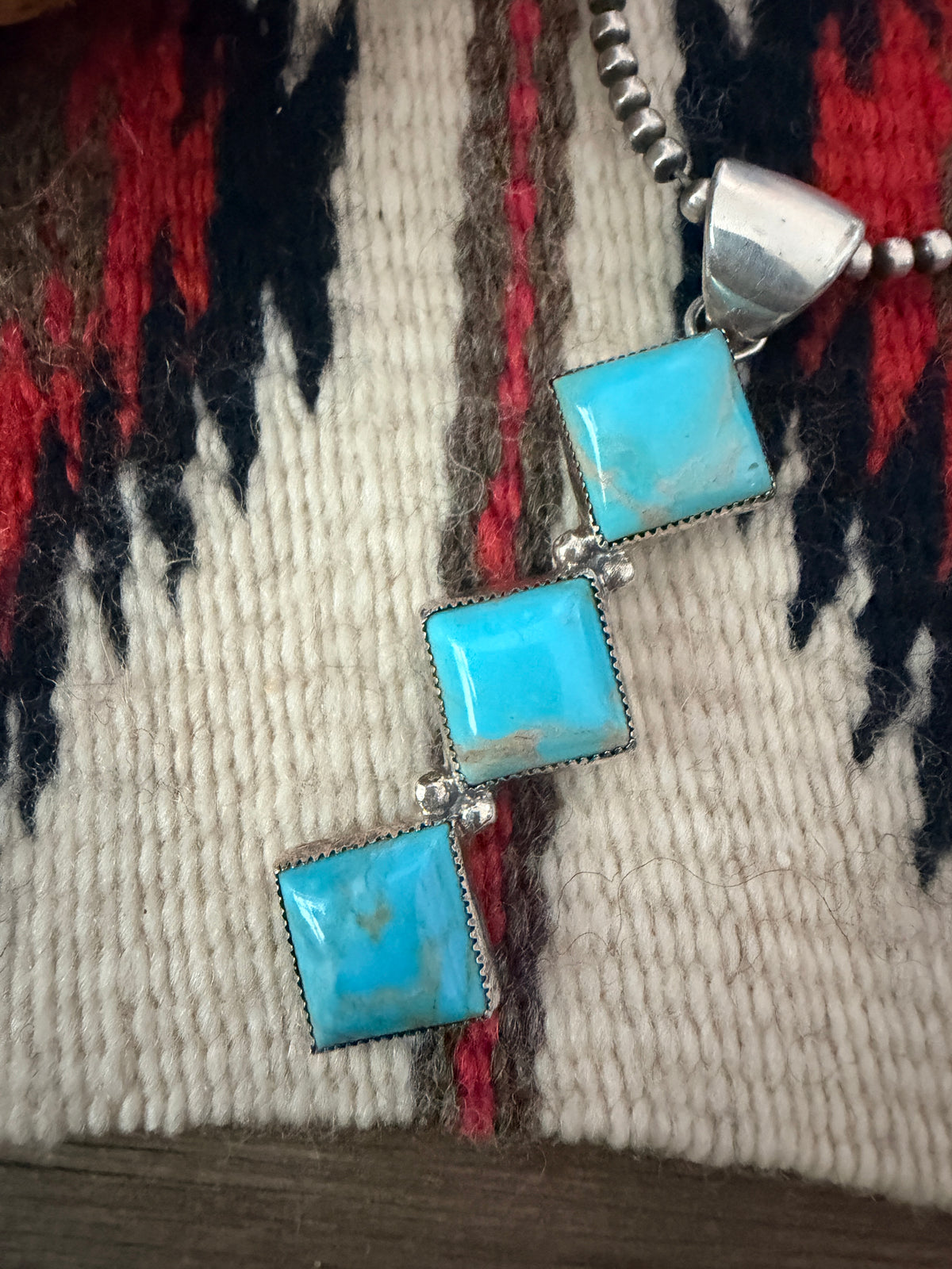Handcrafted Sterling Silver & Turquoise Pendant