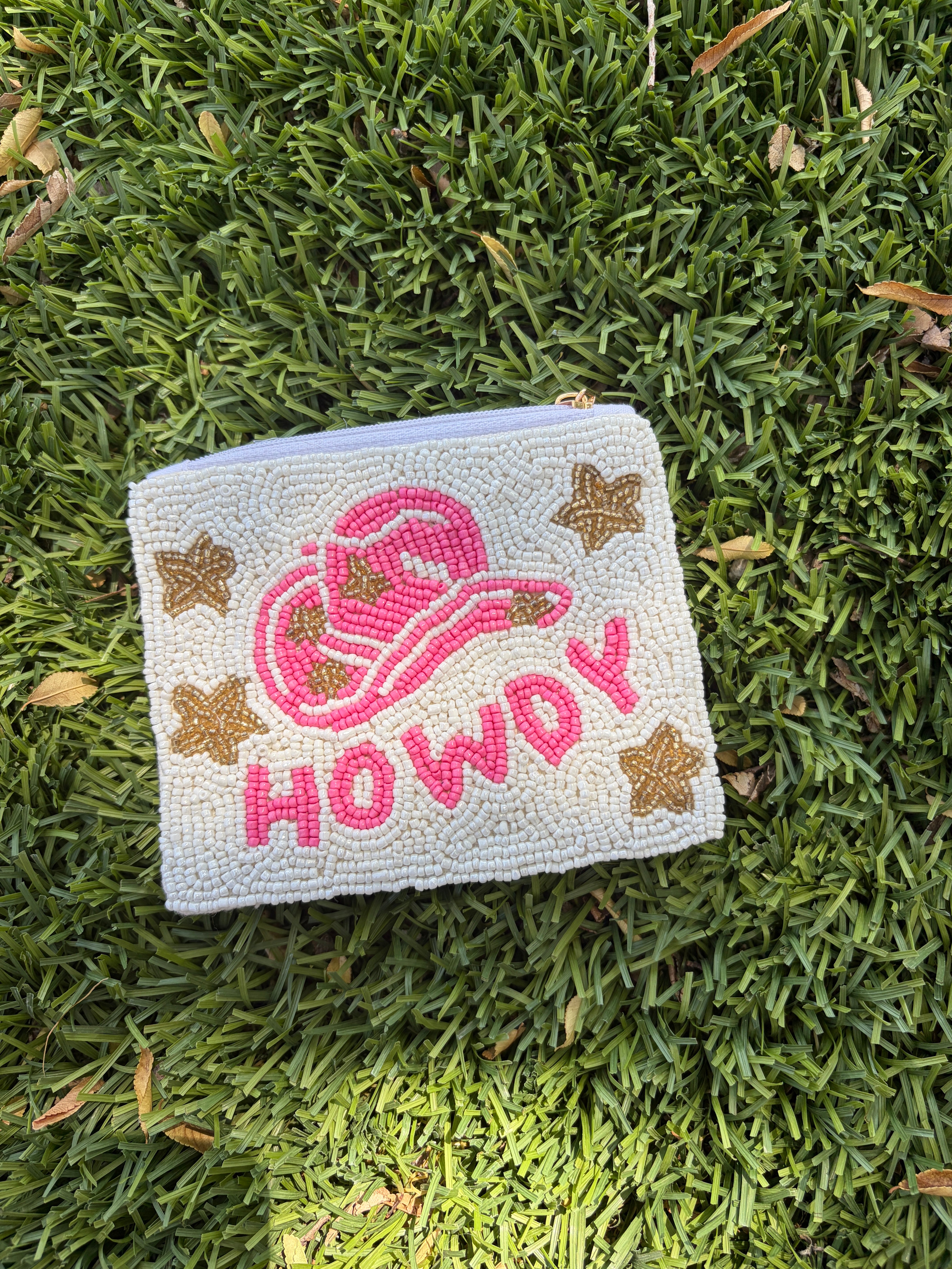 Handmade Beaded “Howdy” Coin Purse