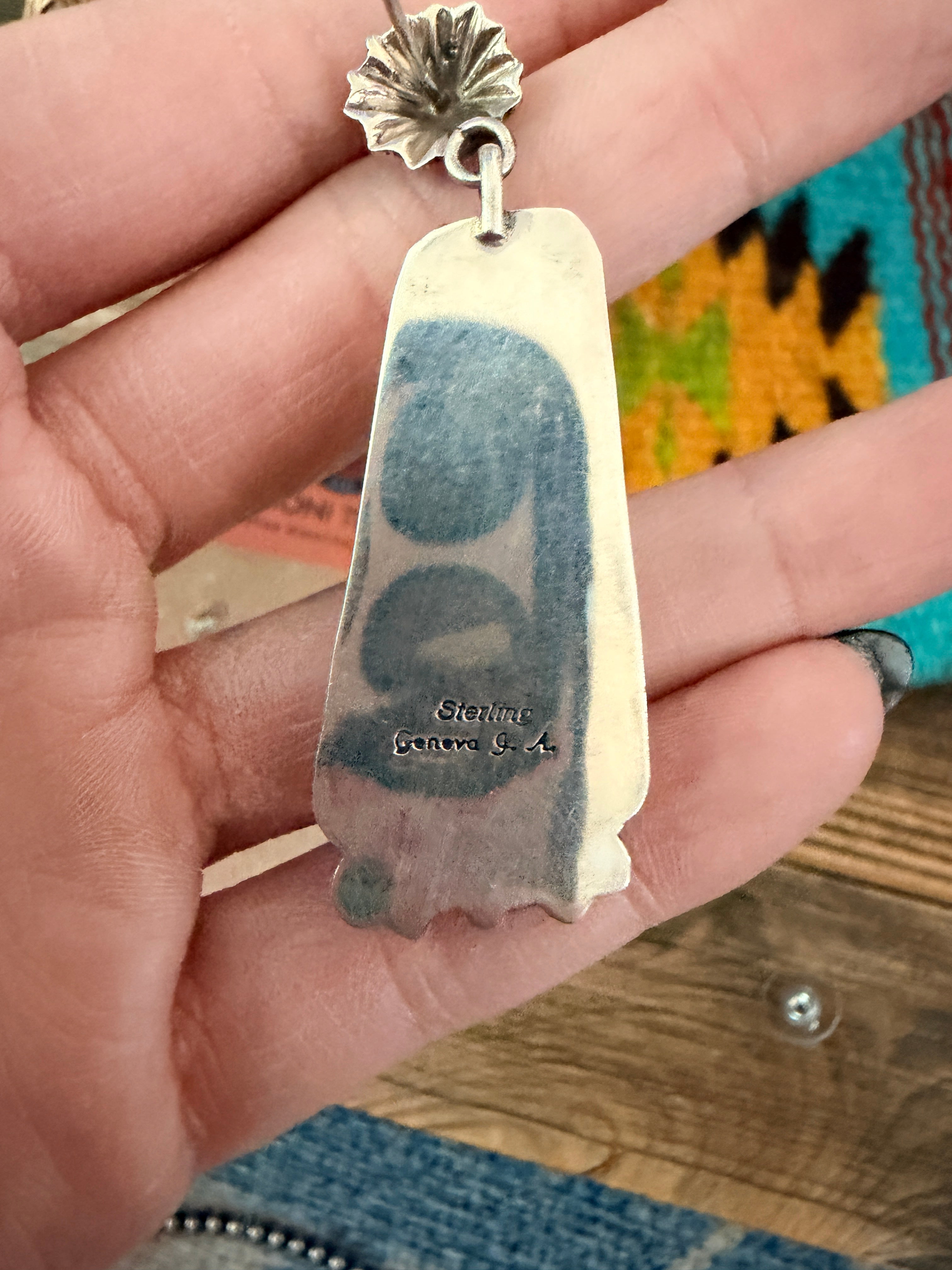 Handcrafted Multi Stone & Sterling Silver Dangle Earrings