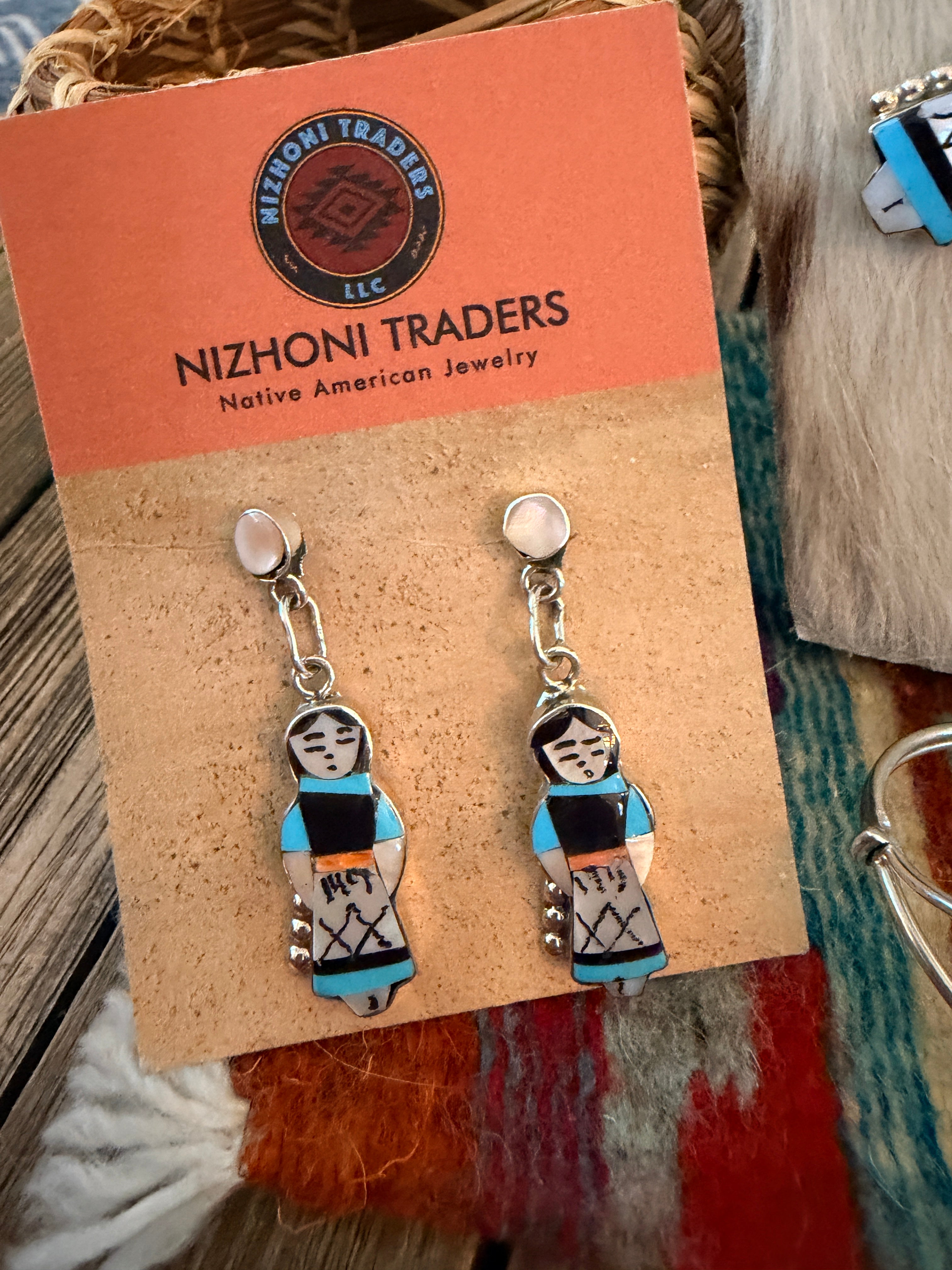 Handcrafted Multi Stone & Sterling Silver Inlay Maiden 4-Piece Jewelry