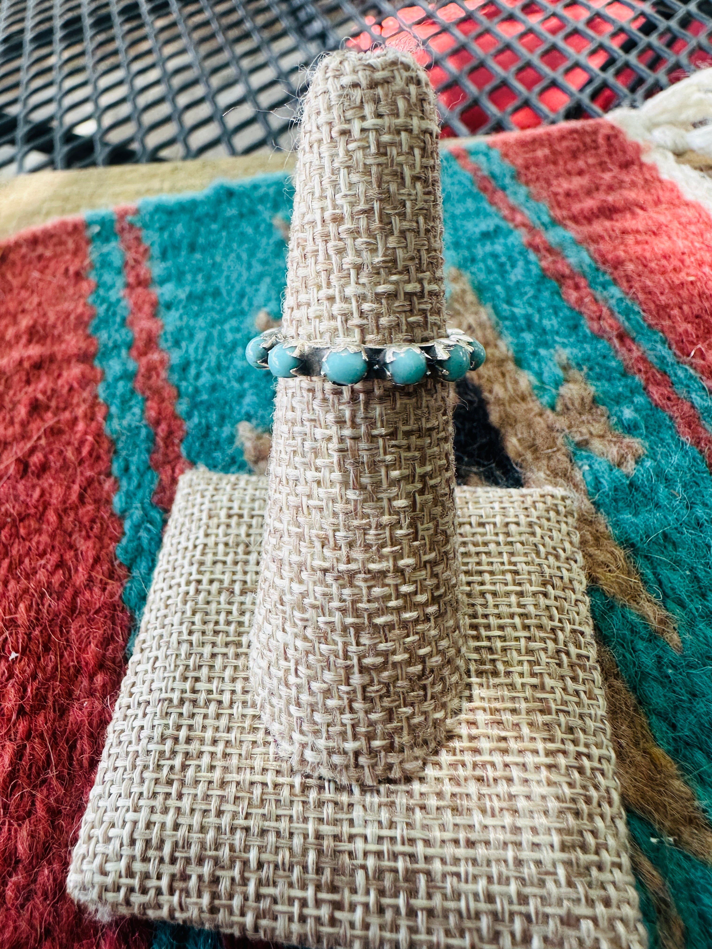 Handmade Sterling Silver & Turquoise Band Ring