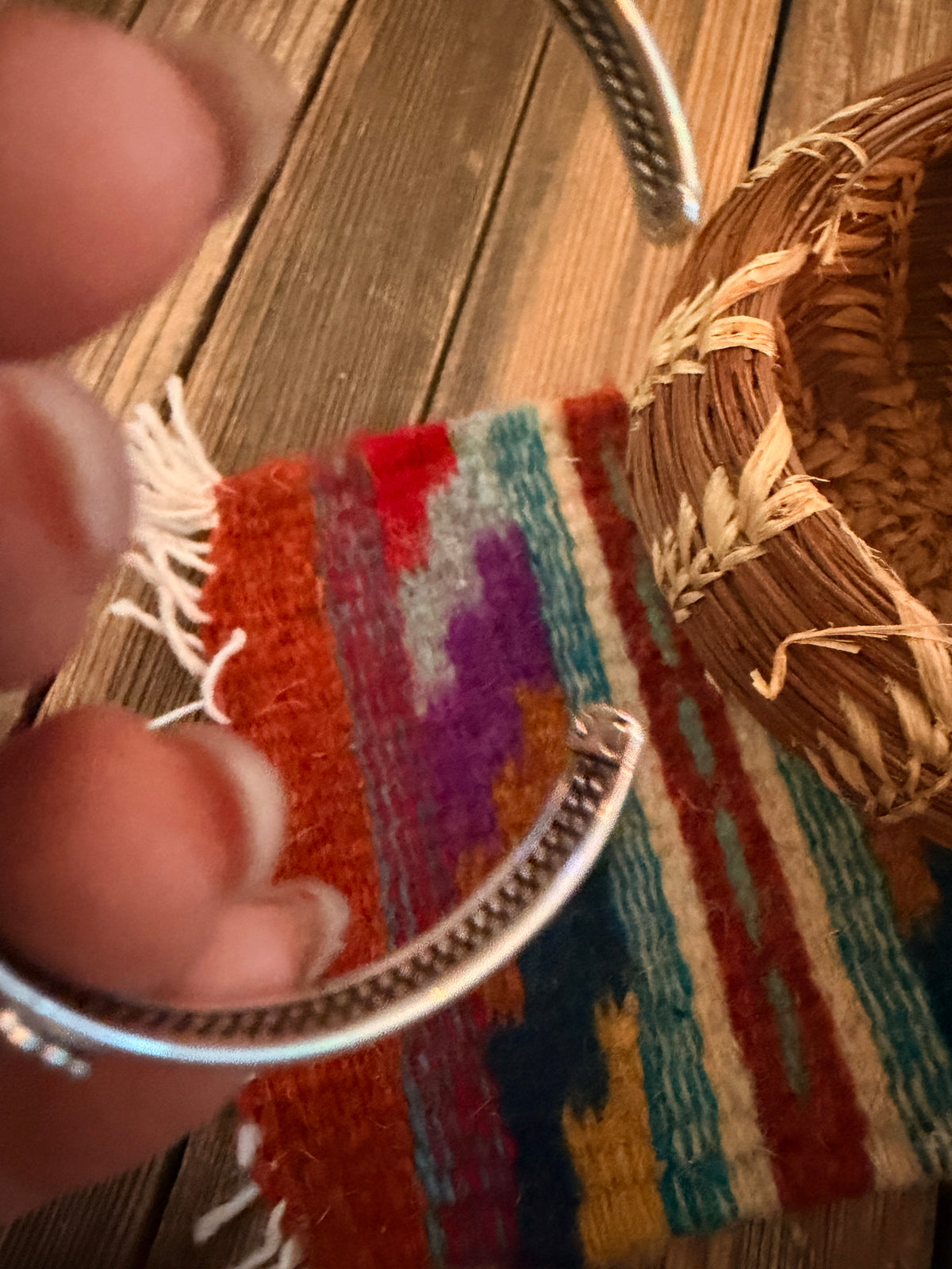 Handcrafted Sterling Silver and Mother of Pearl Cuff Bracelet