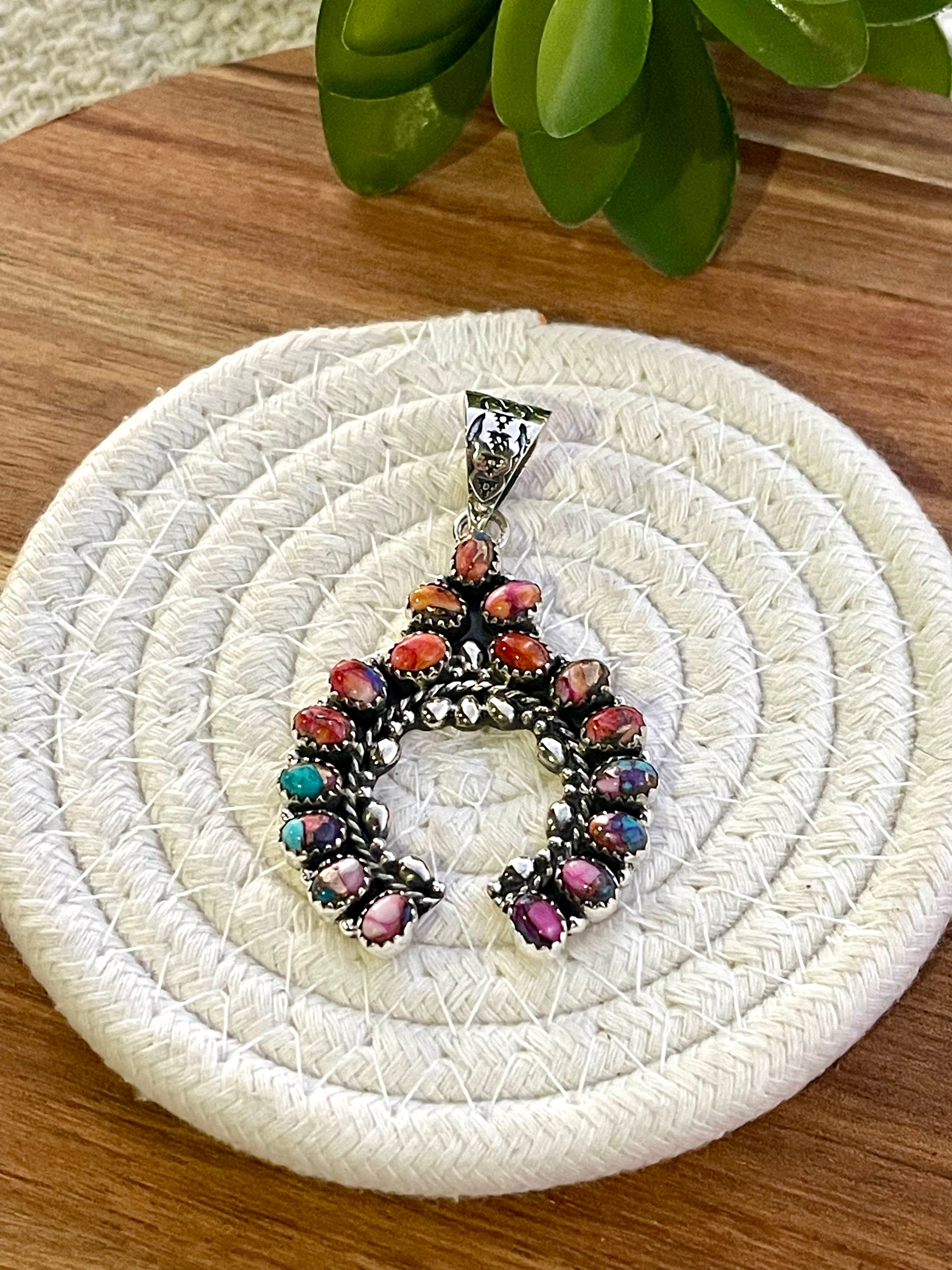 Handmade Sterling Silver And Pink Dream Mohave Naja Pendant