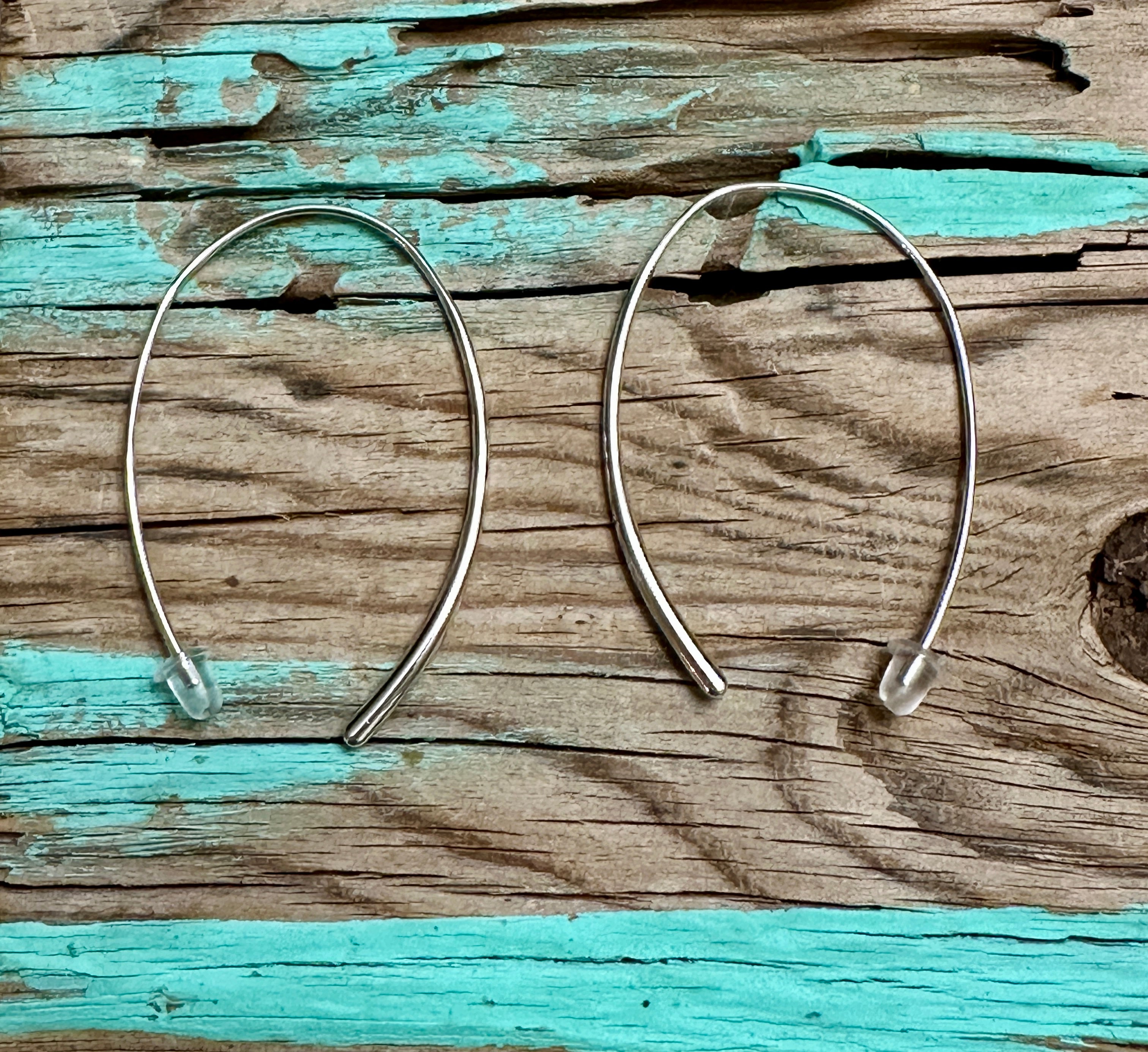 Sterling Silver Threader Hoop Earrings
