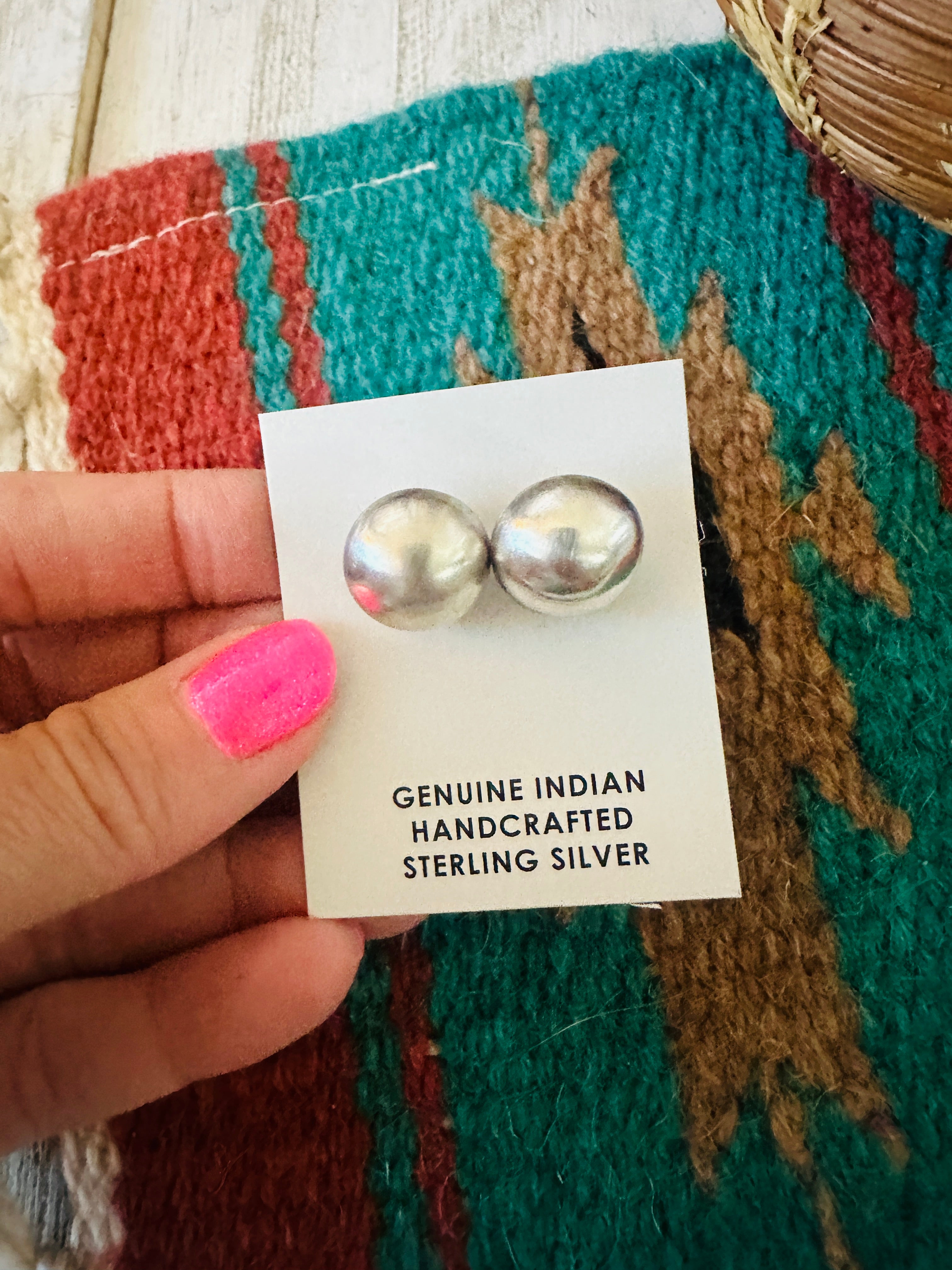 Navajo Sterling Silver Stud Earrings