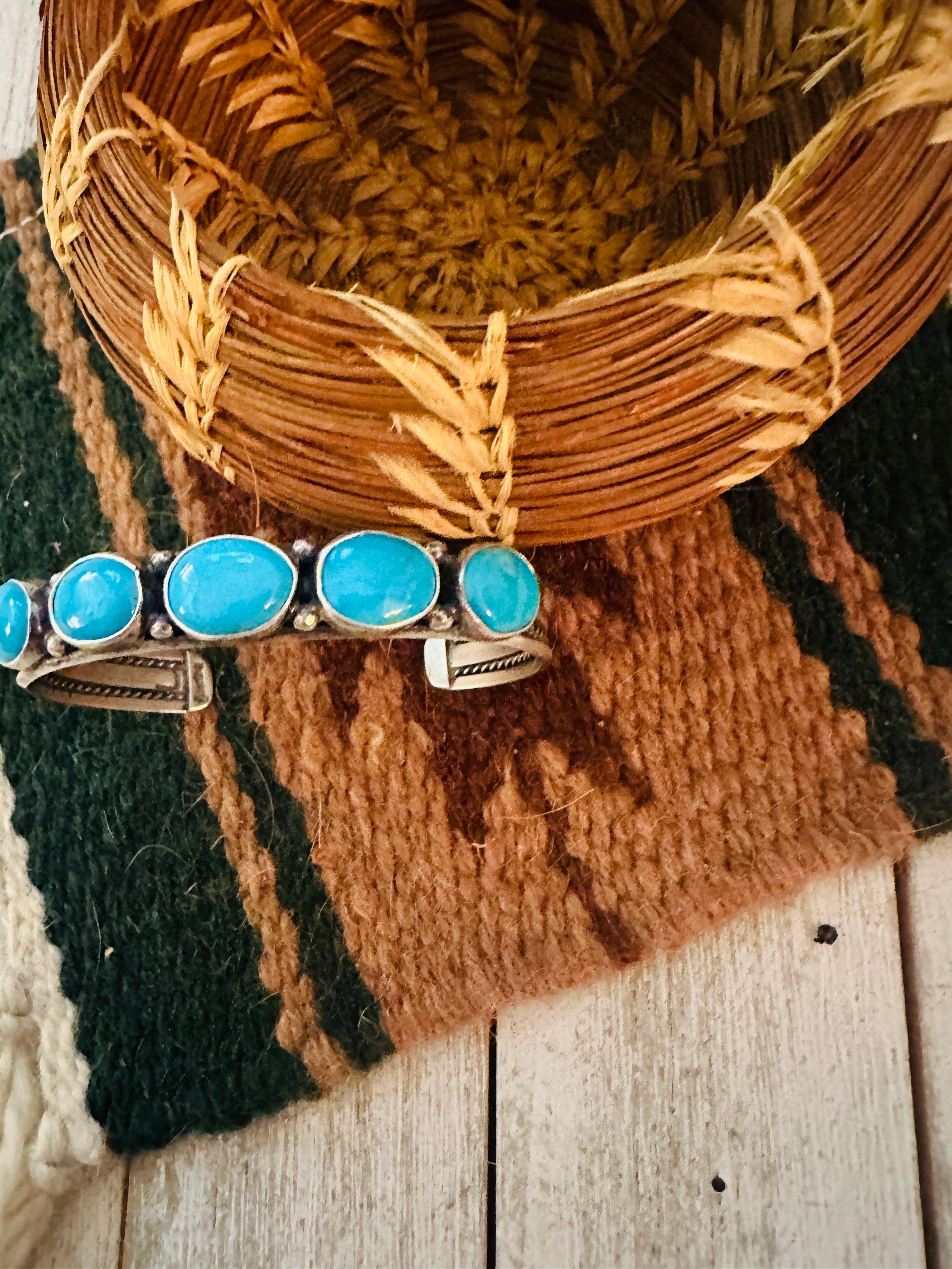 Navajo Turquoise & Sterling Silver Cuff Bracelet