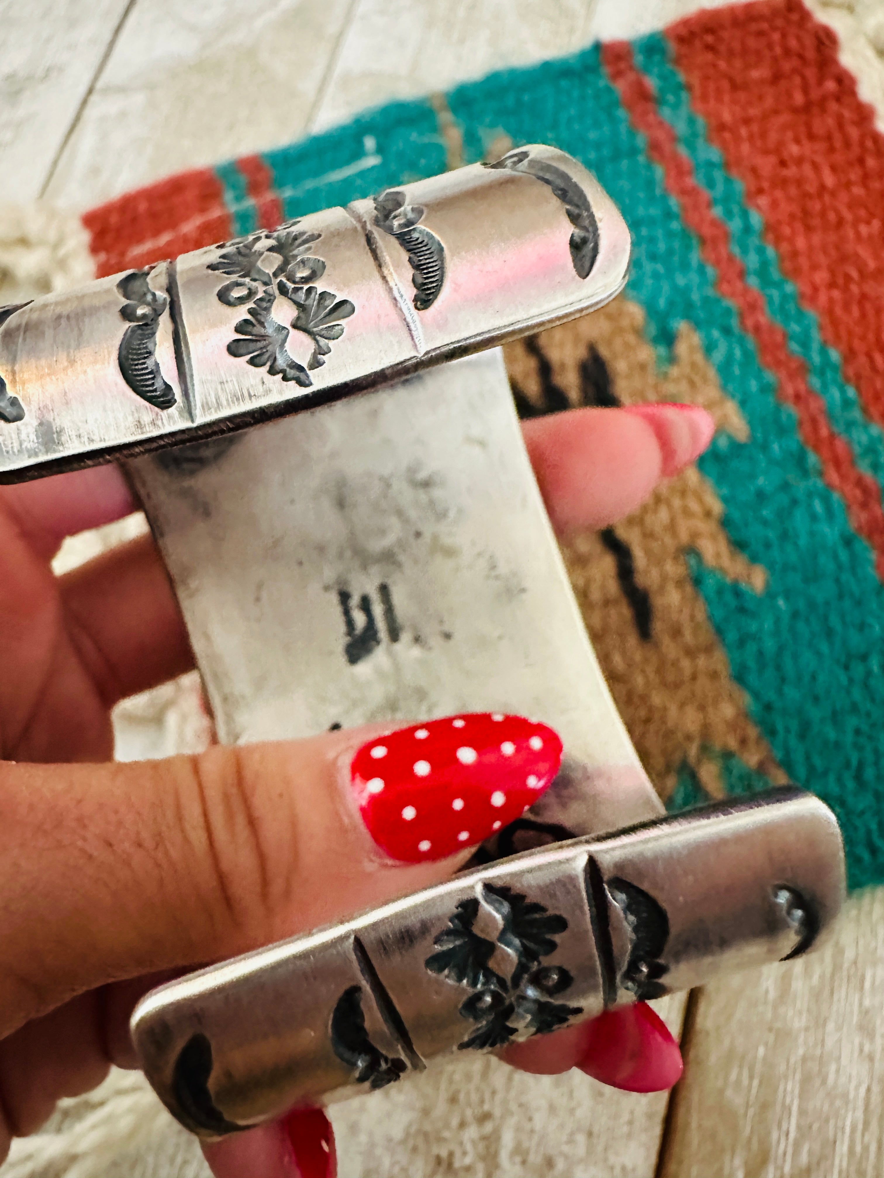 Handcrafted Sterling Silver & Golden Hills Turquoise Cuff Bracelet by Chimney Butte /