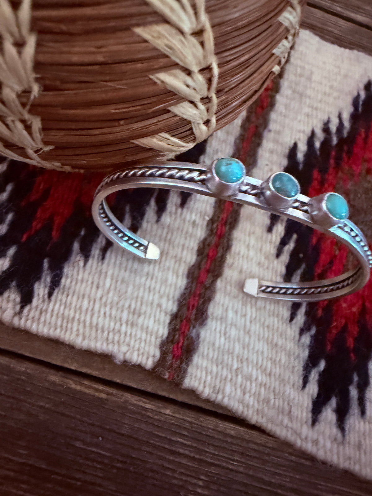 Handcrafted Turquoise & Sterling Silver Cuff Bracelet