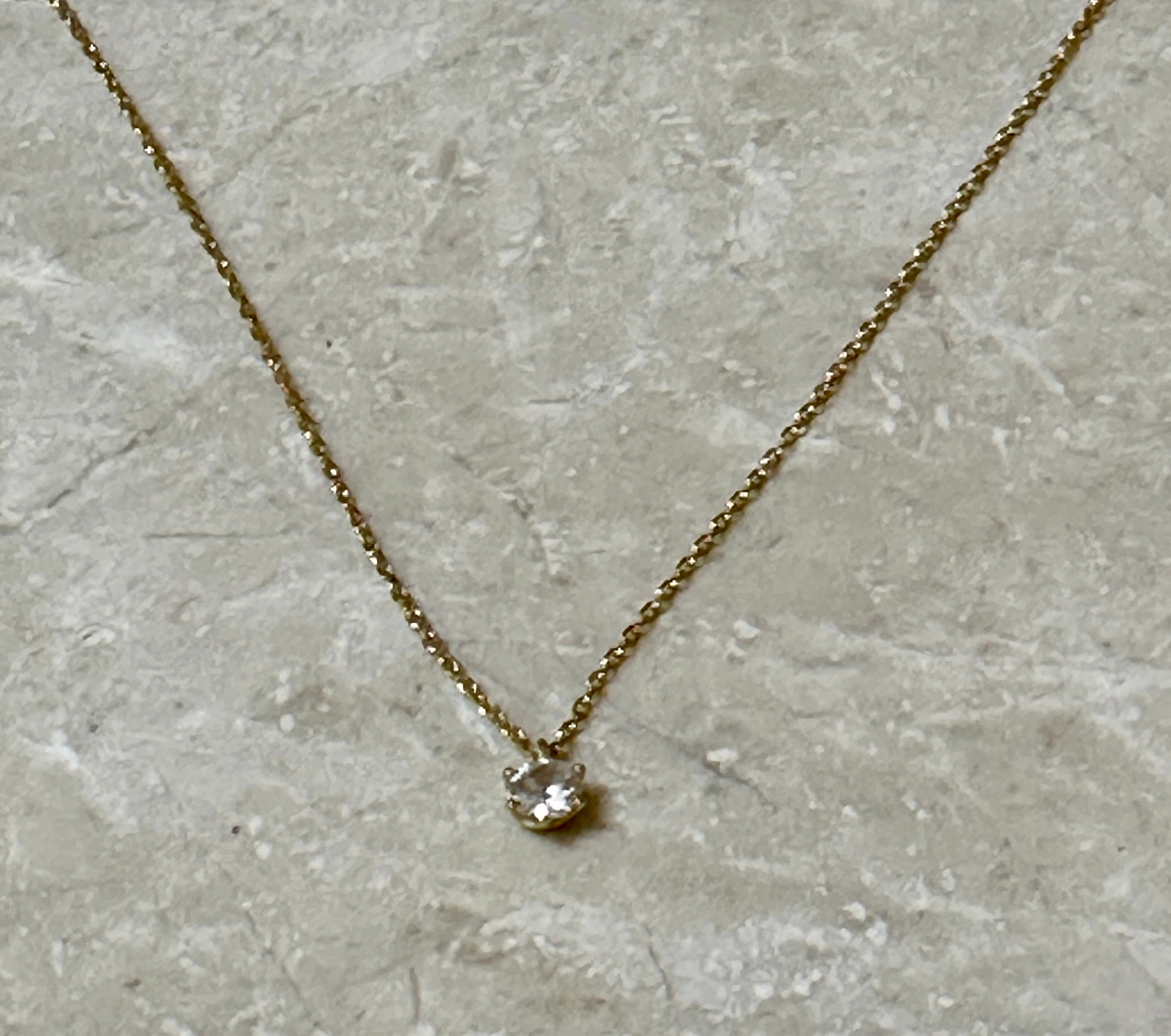 Cubic Zirconia Gold-Plated Necklace