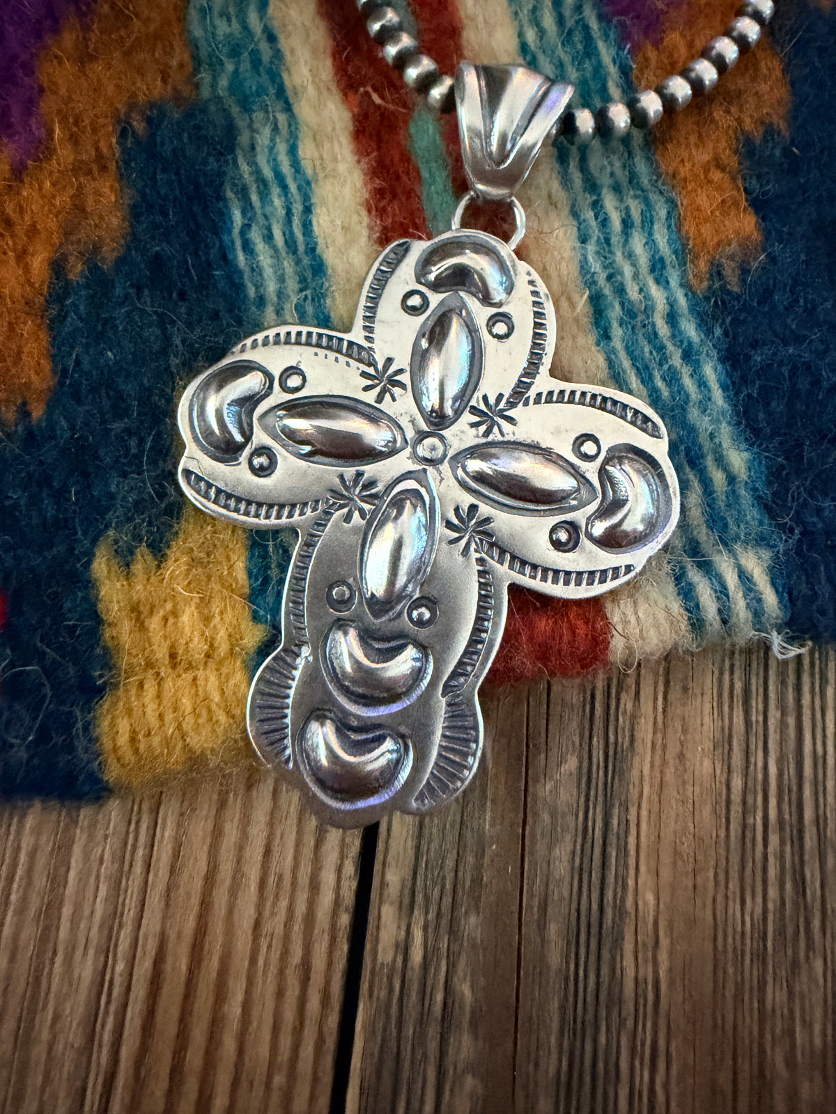 Handcrafted Sterling Silver Cross Pendant by Benson Shorty