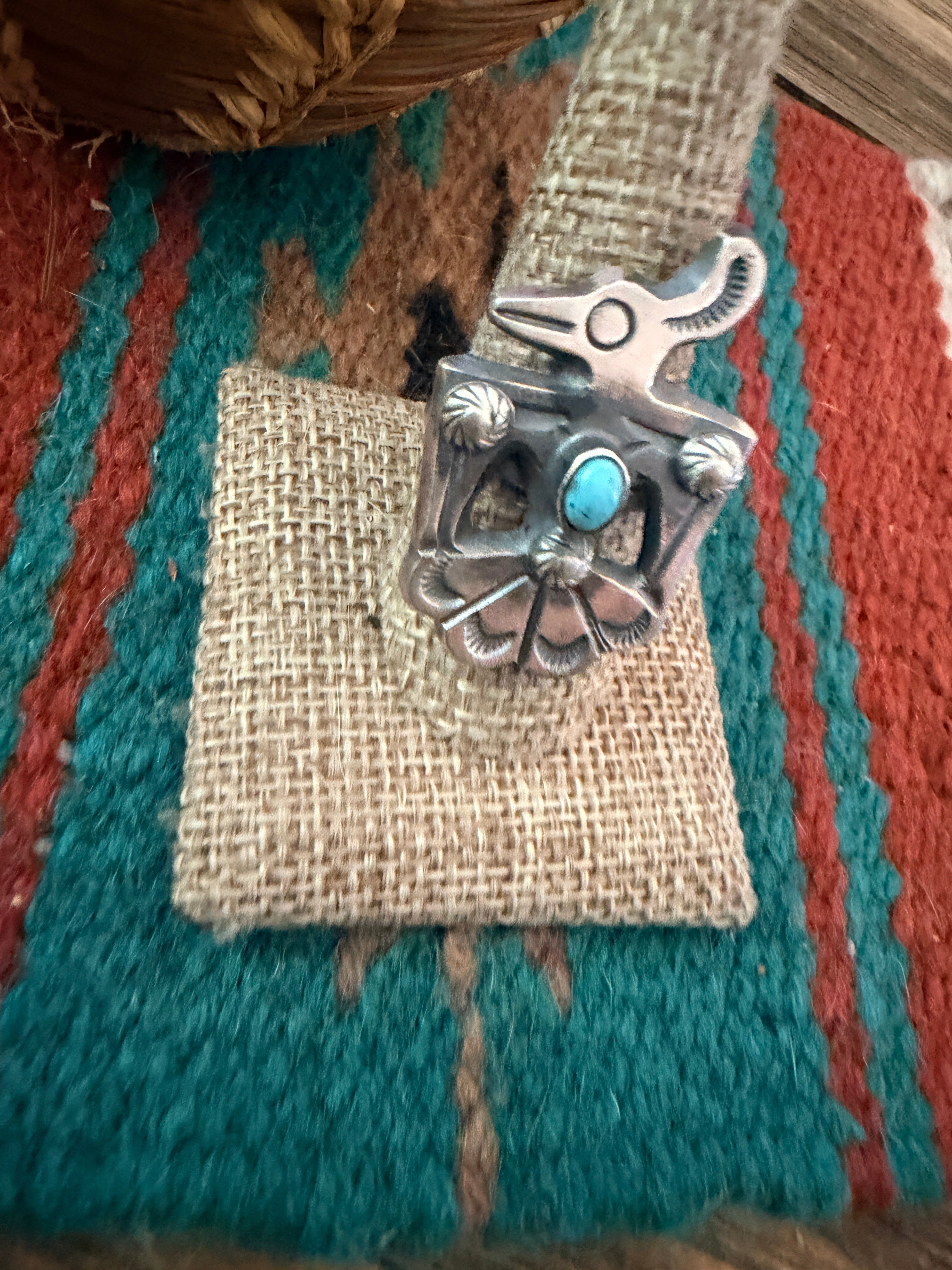 Handcrafted Turquoise and Sterling Silver Thunderbird Ring size 9 by Chimney Butte