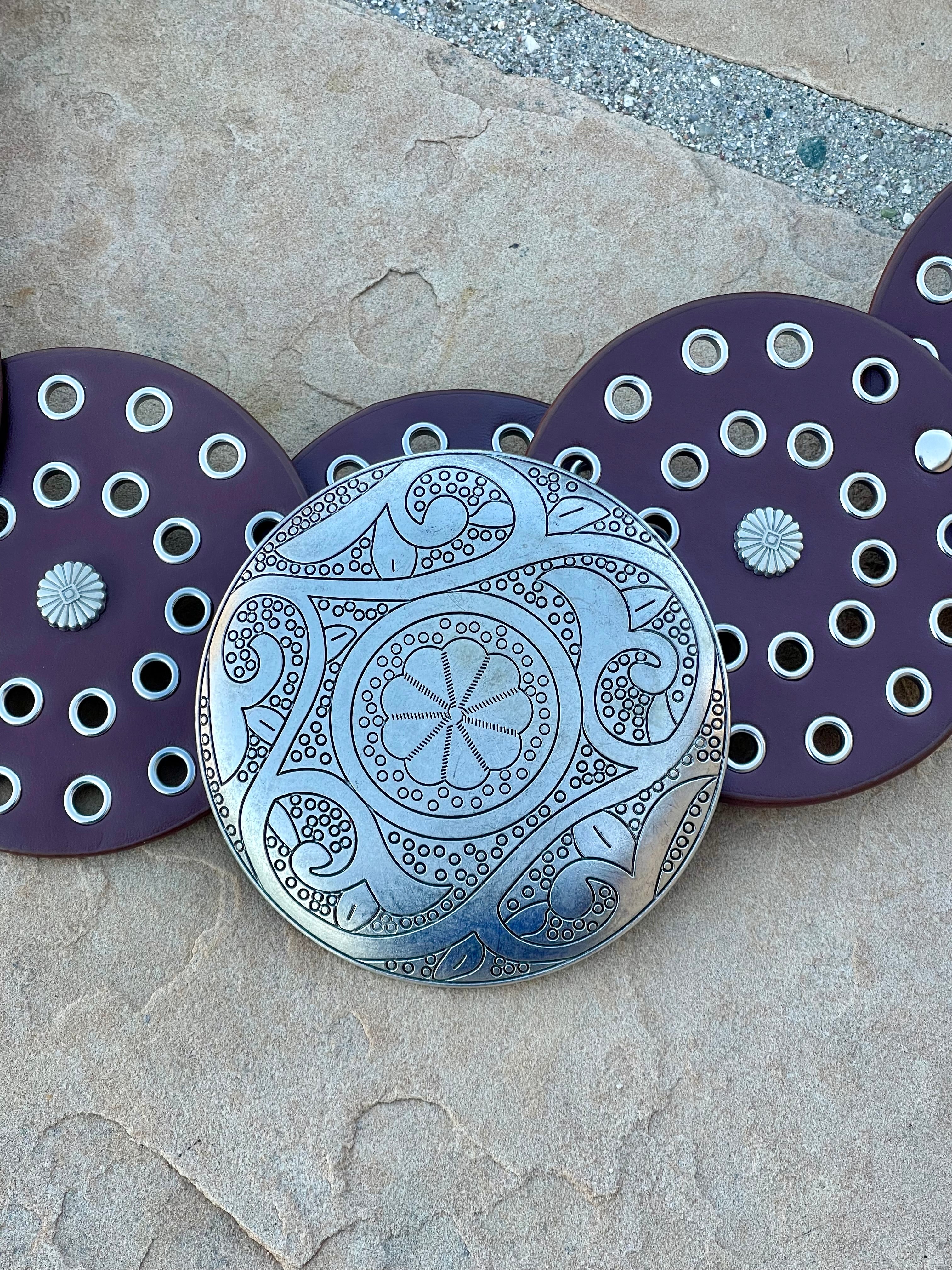 Handmade Brown Round Belt 44.5”