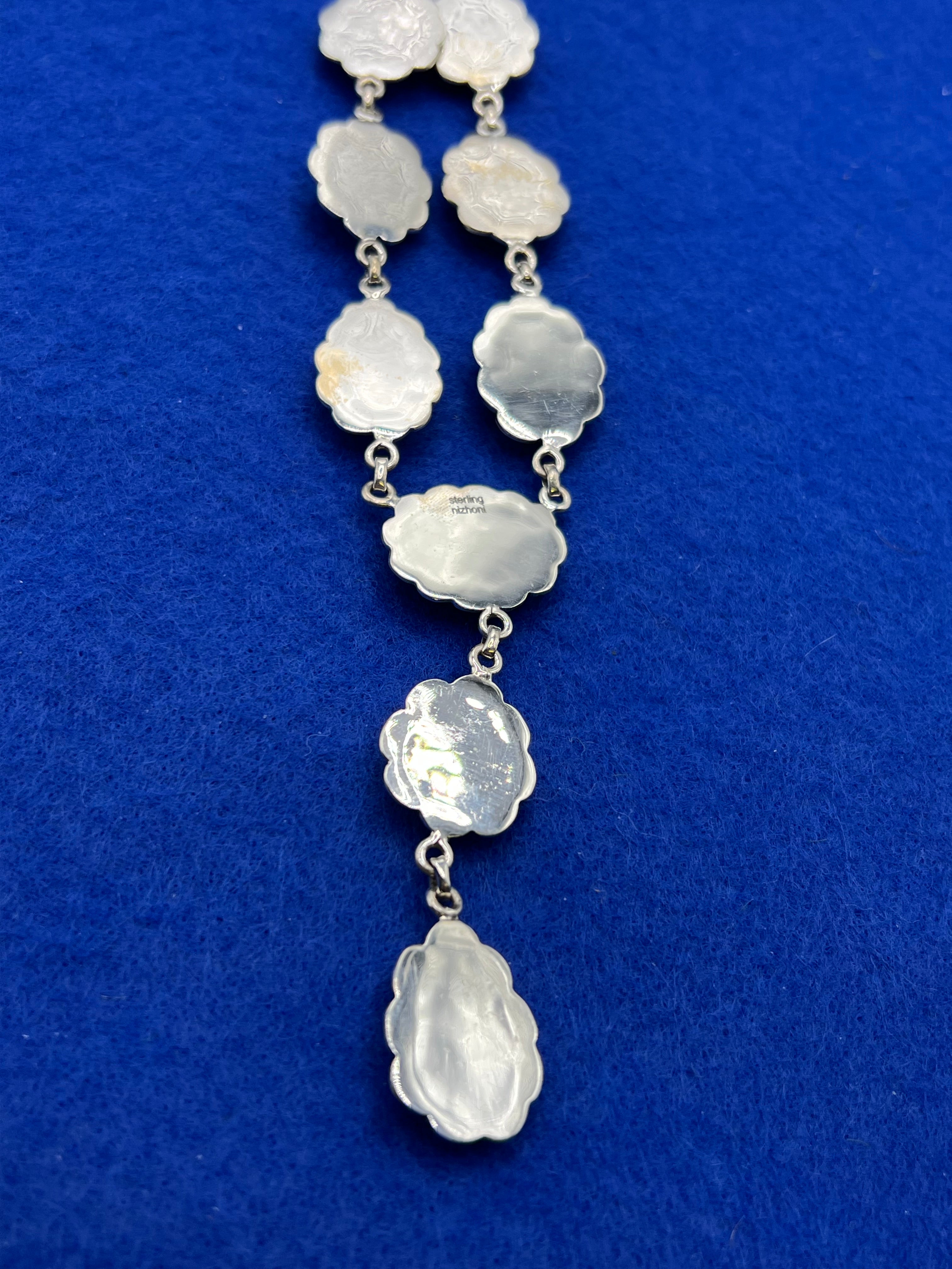 Handmade South Hill Sonoran Turquoise Sterling Silver Necklace