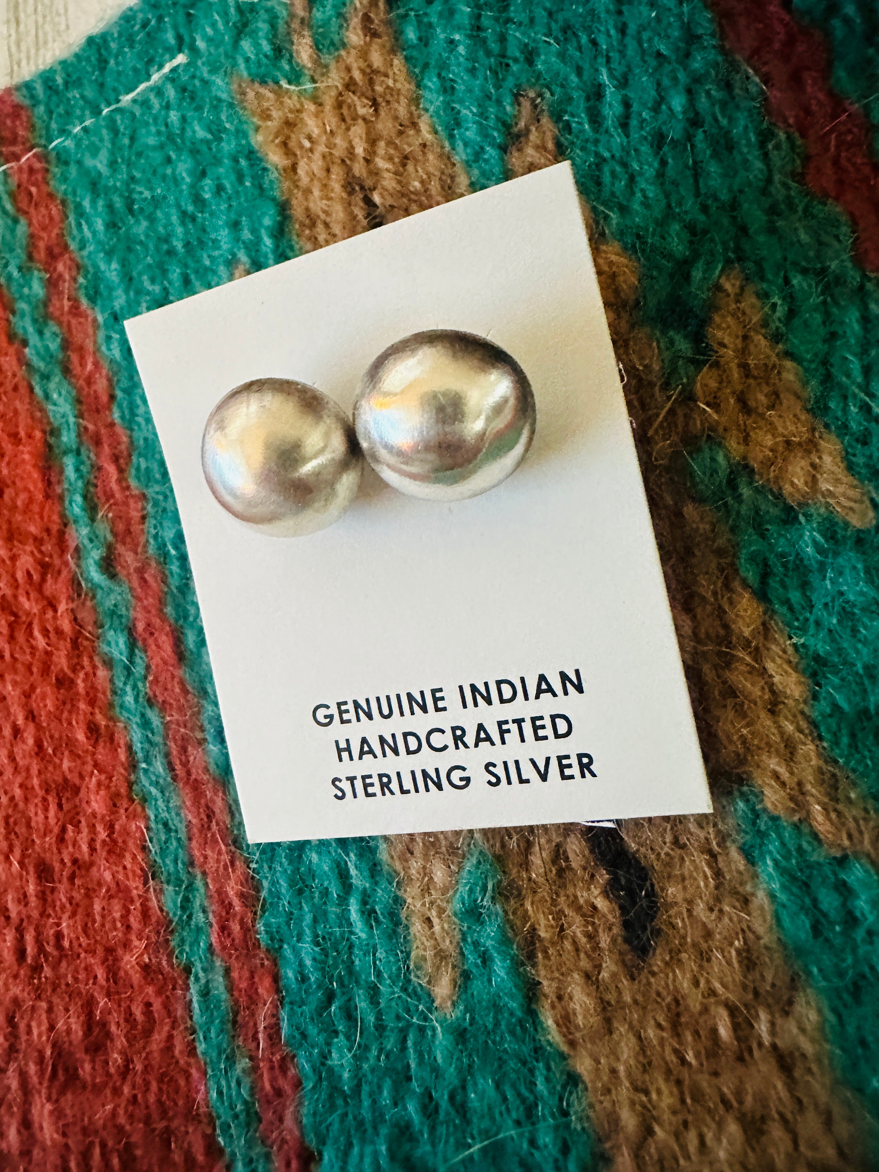 Navajo Sterling Silver Stud Earrings