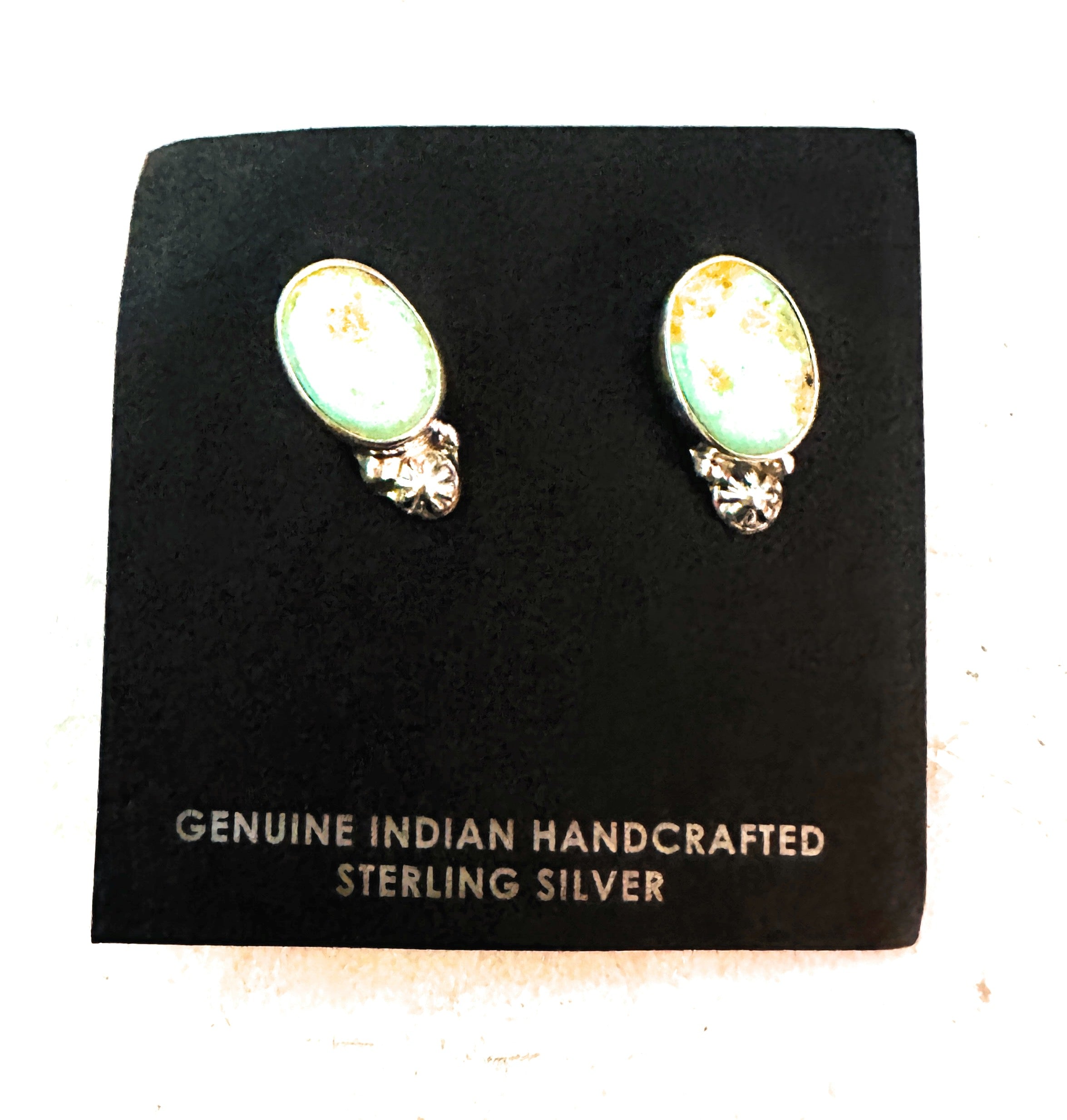 Navajo Sterling Silver & Turquoise Post Earrings