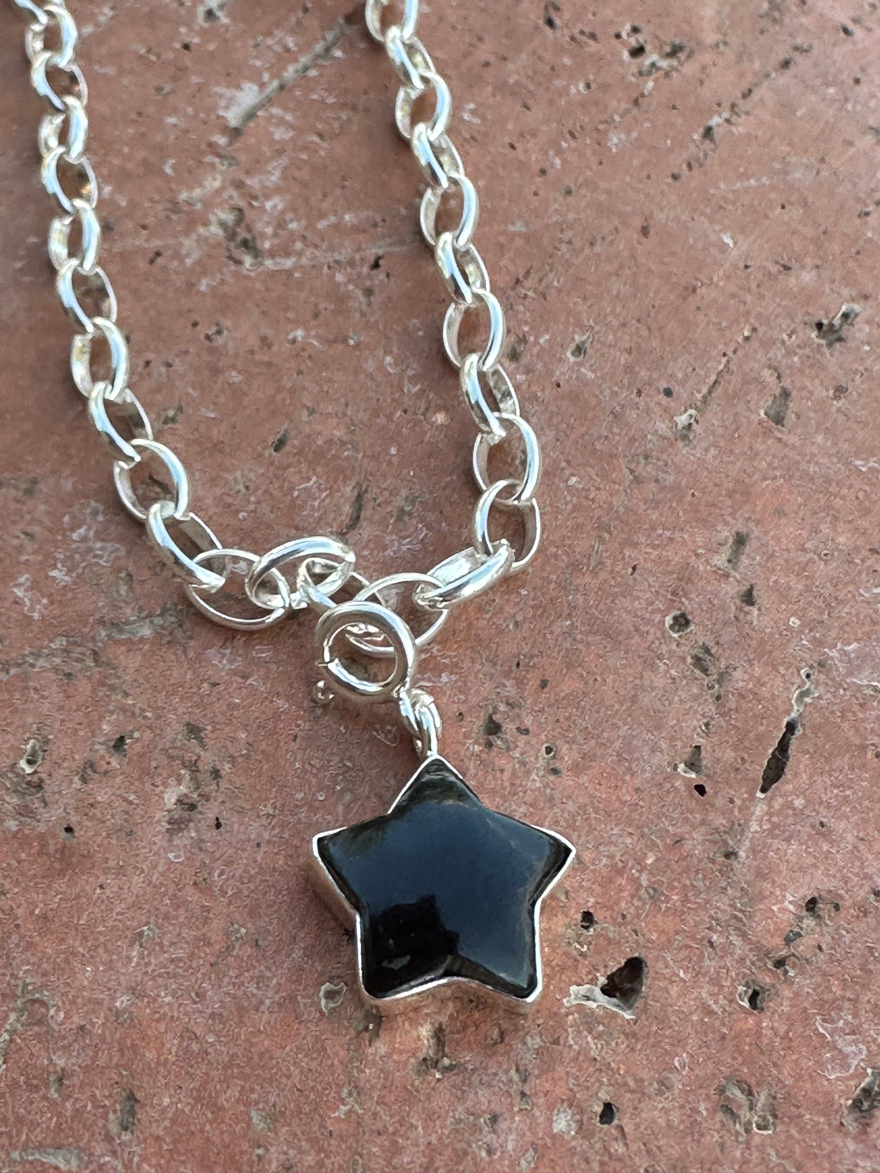 Halloween Collection Sterling Silver & Turquoise Star Charm