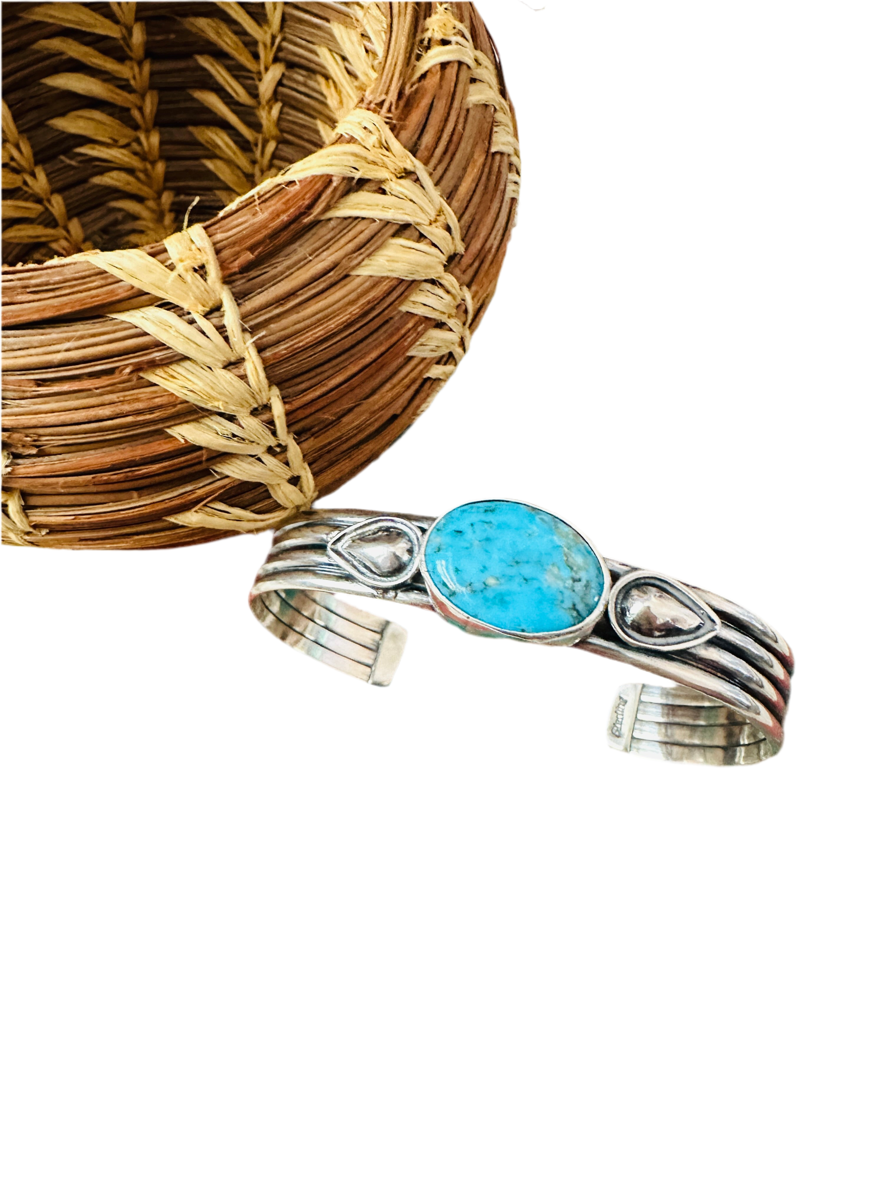 Handcrafted Sterling Silver & Turquoise Cuff Bracelet