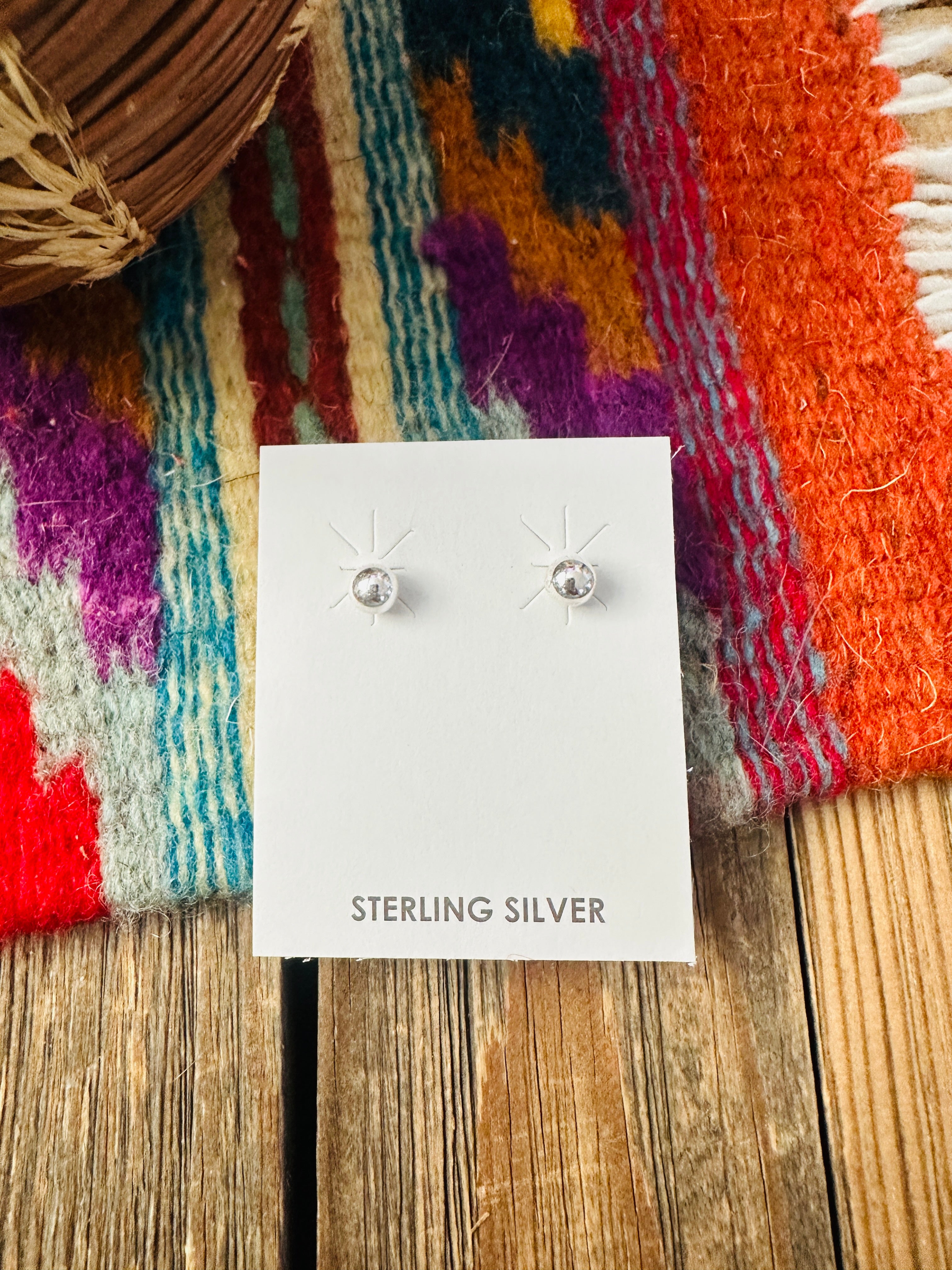 Handcrafted 5mm Sterling Silver Pearl Stud Earrings